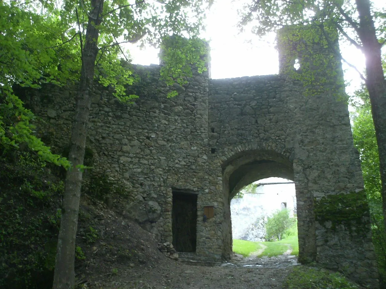 Photo showing: Ruine Hohenwang/Österreich, Haupttor, Ansicht aus Ost.