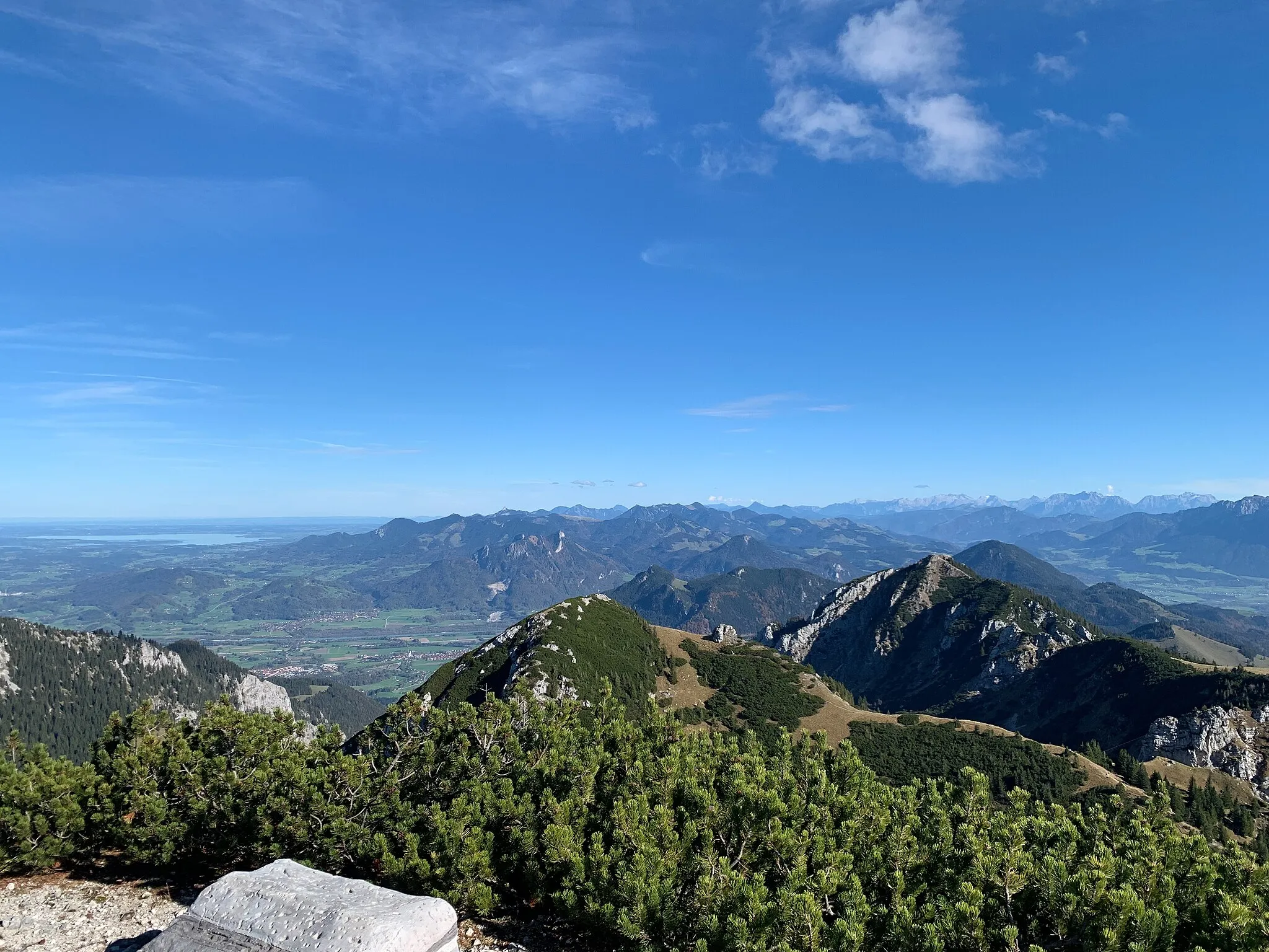 Photo showing: A view from Mount Wendelstein, Bavaria.