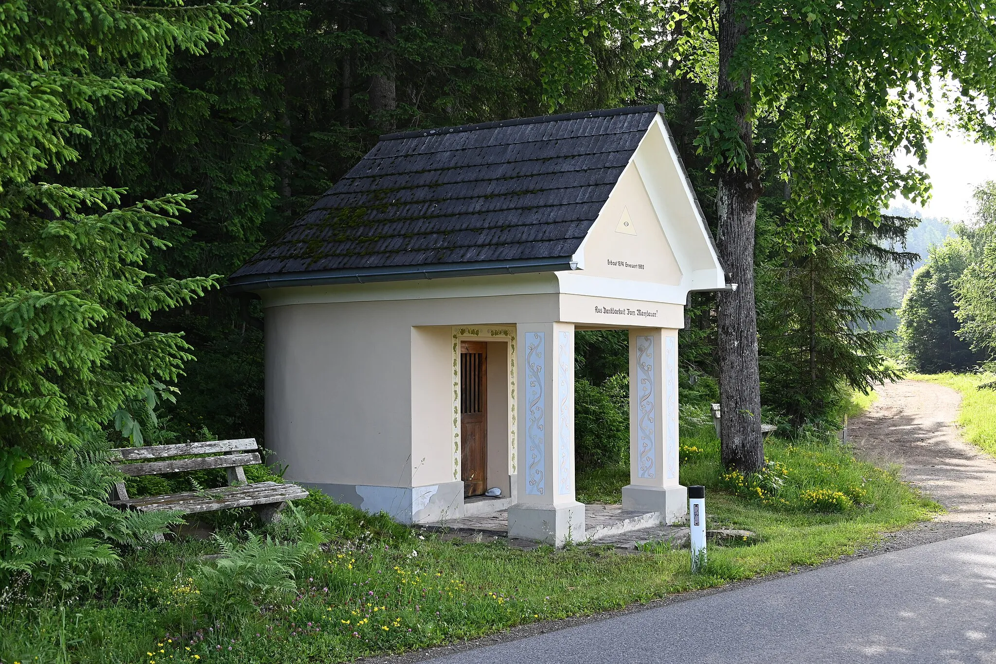 Photo showing: Kapelle beim Bauernhof vlg. Marxbauer an der Hebalmstraße in Rettenbach-Kloster, Deutschlandsberg