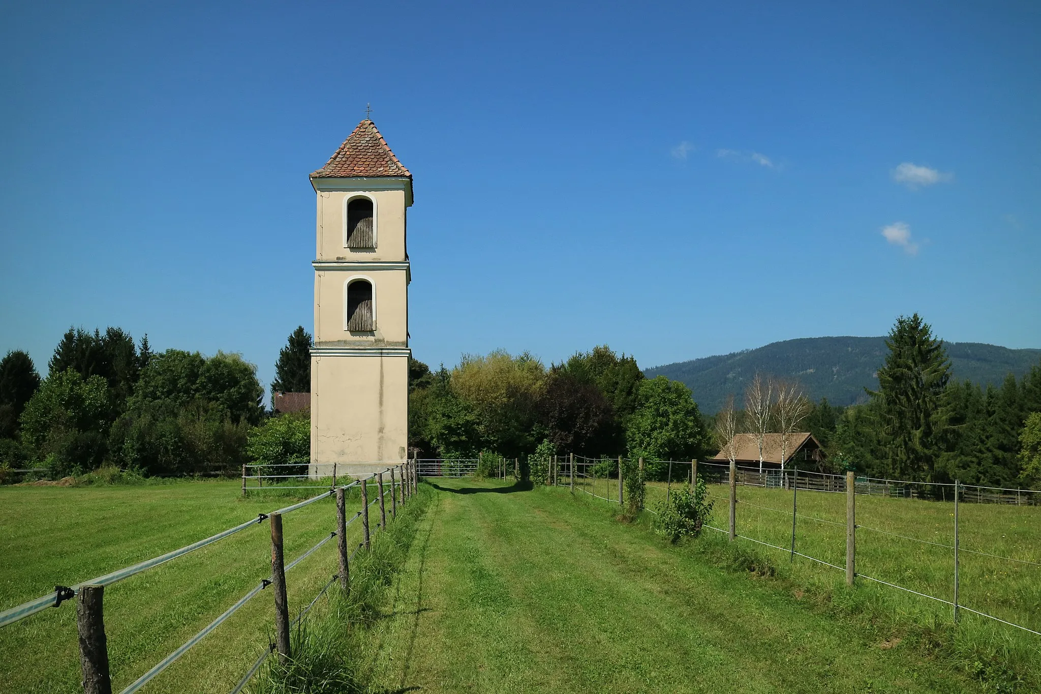 Photo showing: Wetterturm im Ortsteil Niederschöckl, Gemeinde Weinitzen (Steiermark)