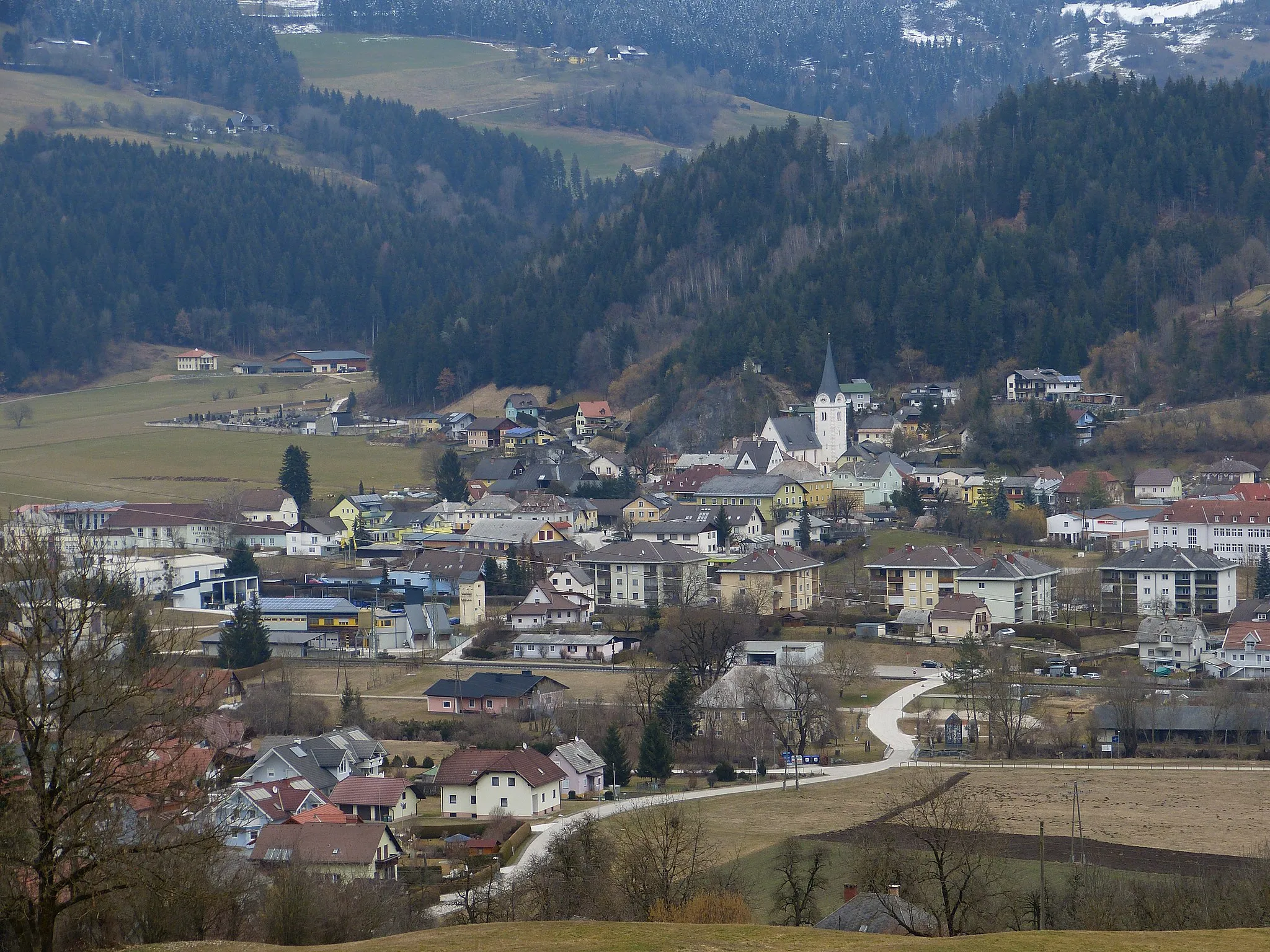 Photo showing: Klein Sankt Paul, Hauptort der gleichnamigen Gemeinde in Kärnten.