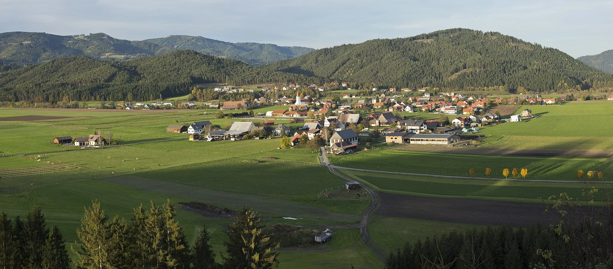 Photo showing: Altendorf und Feistritz bei Knittelfeld vom Sulzberg