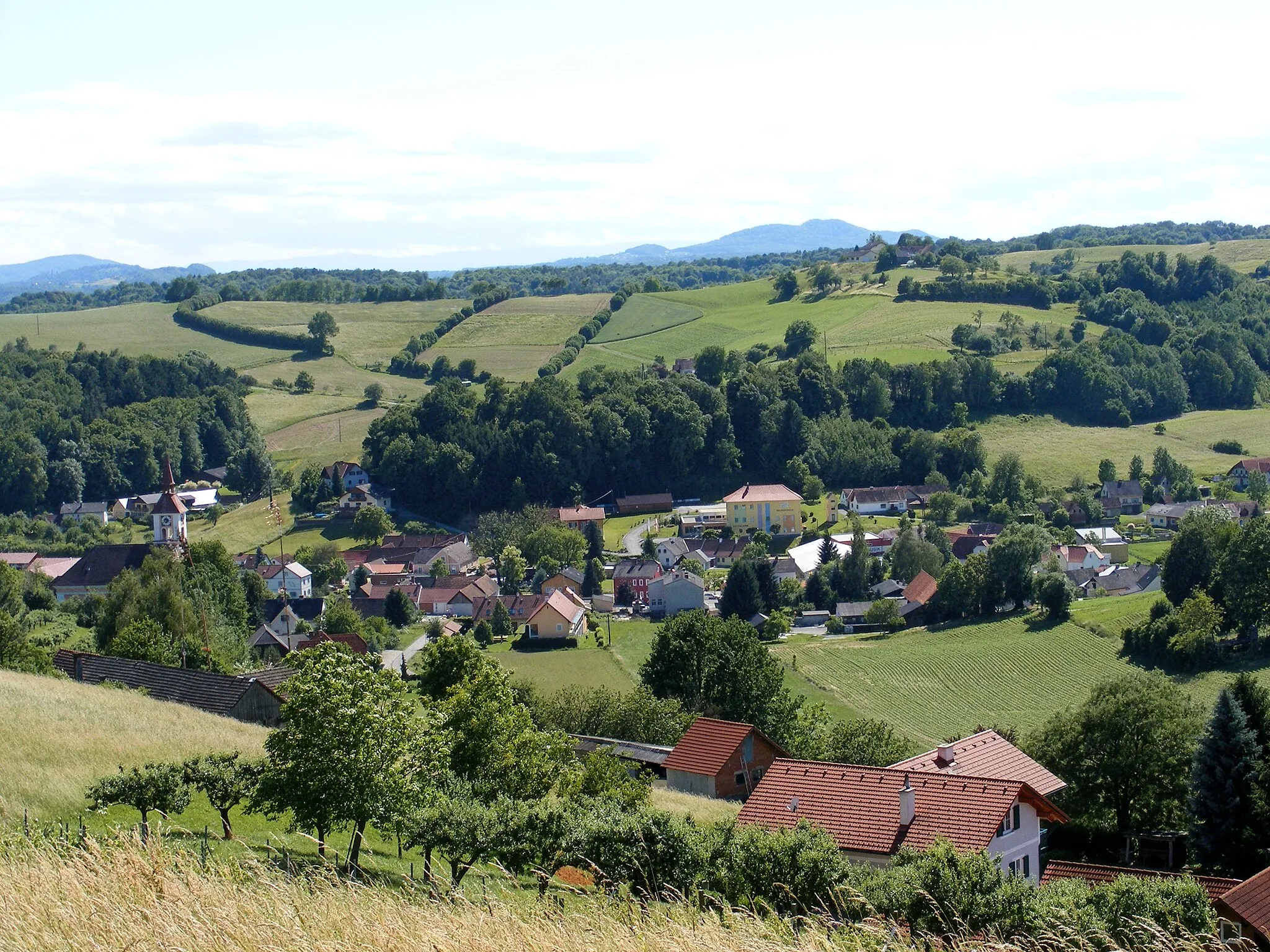 Photo showing: Ort Unterlamm, Bezirk Südoststeiermark, Richtung Westen