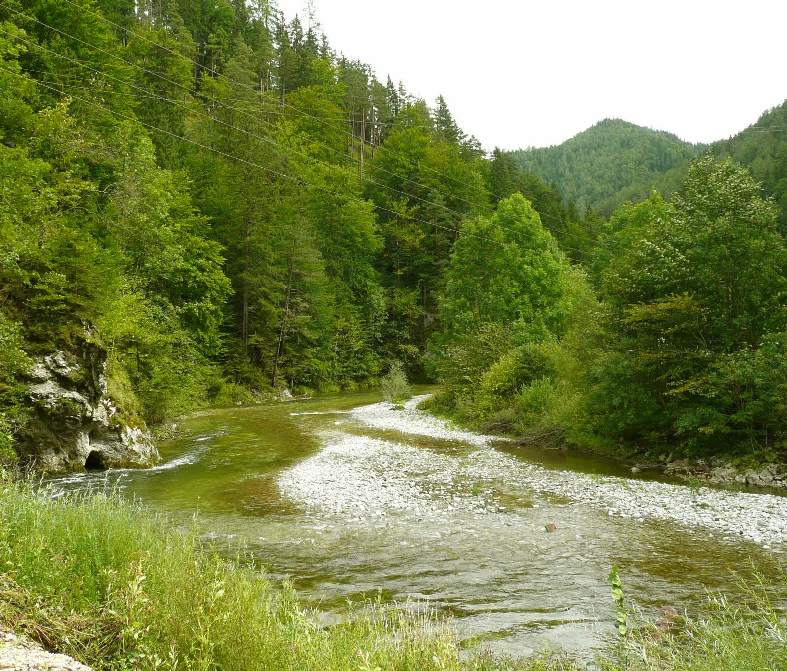 Photo showing: Mürz river between Mürzsteg and Neuberg
