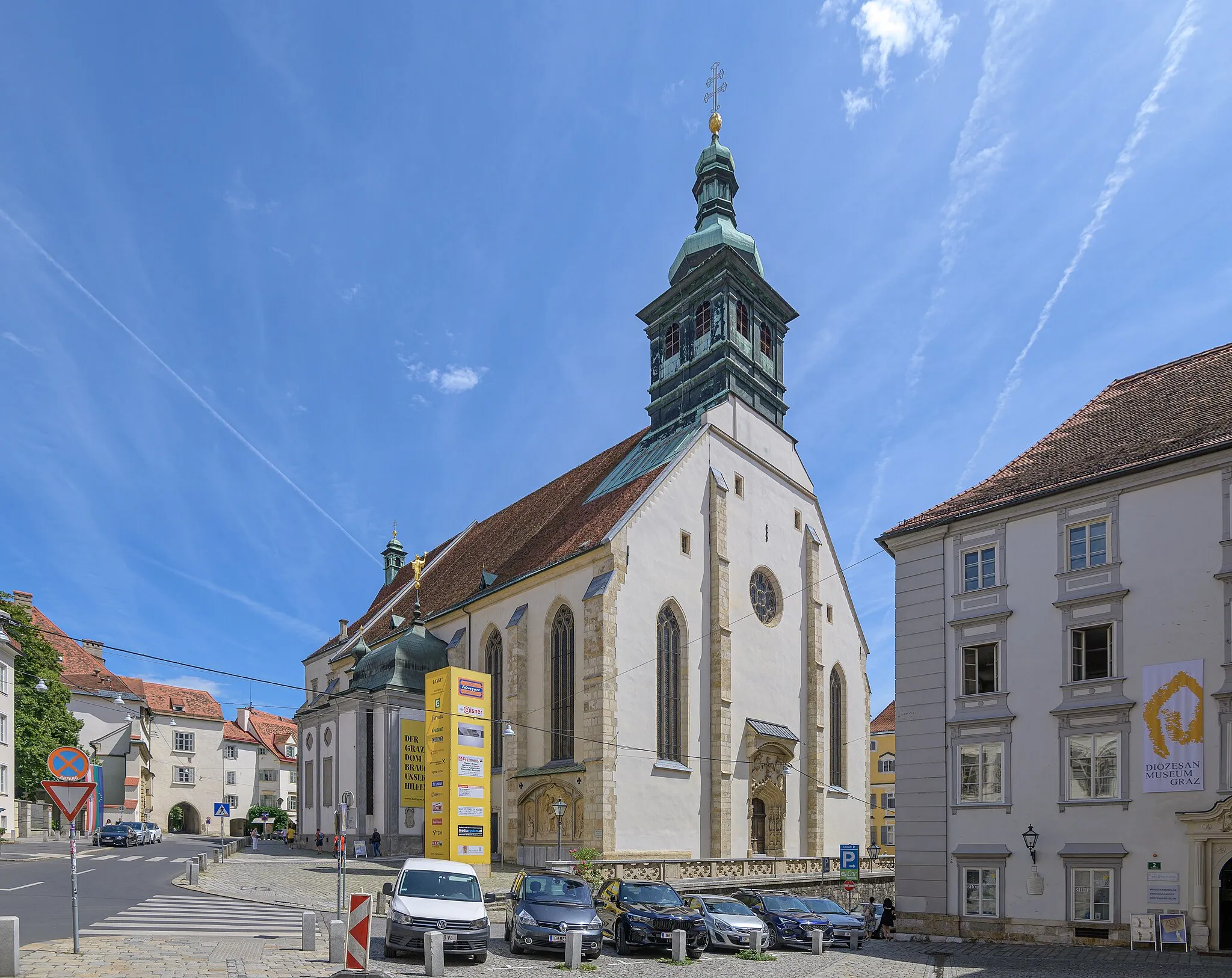 Photo showing: Cathedral St. Ägydius and square areas Hofgasse Bürgergasse in Graz / Styria