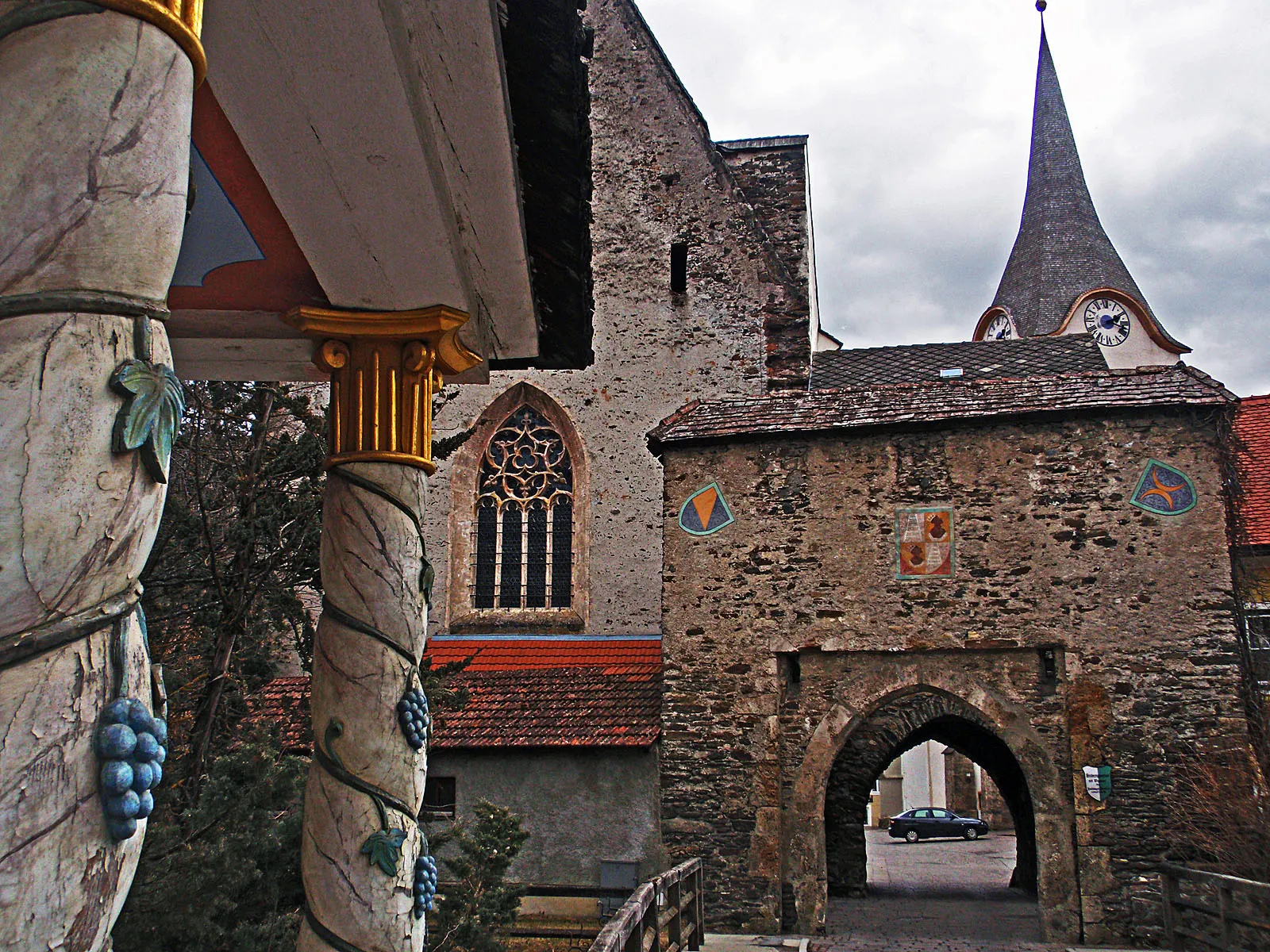 Photo showing: Western town gate in Oberwölz.