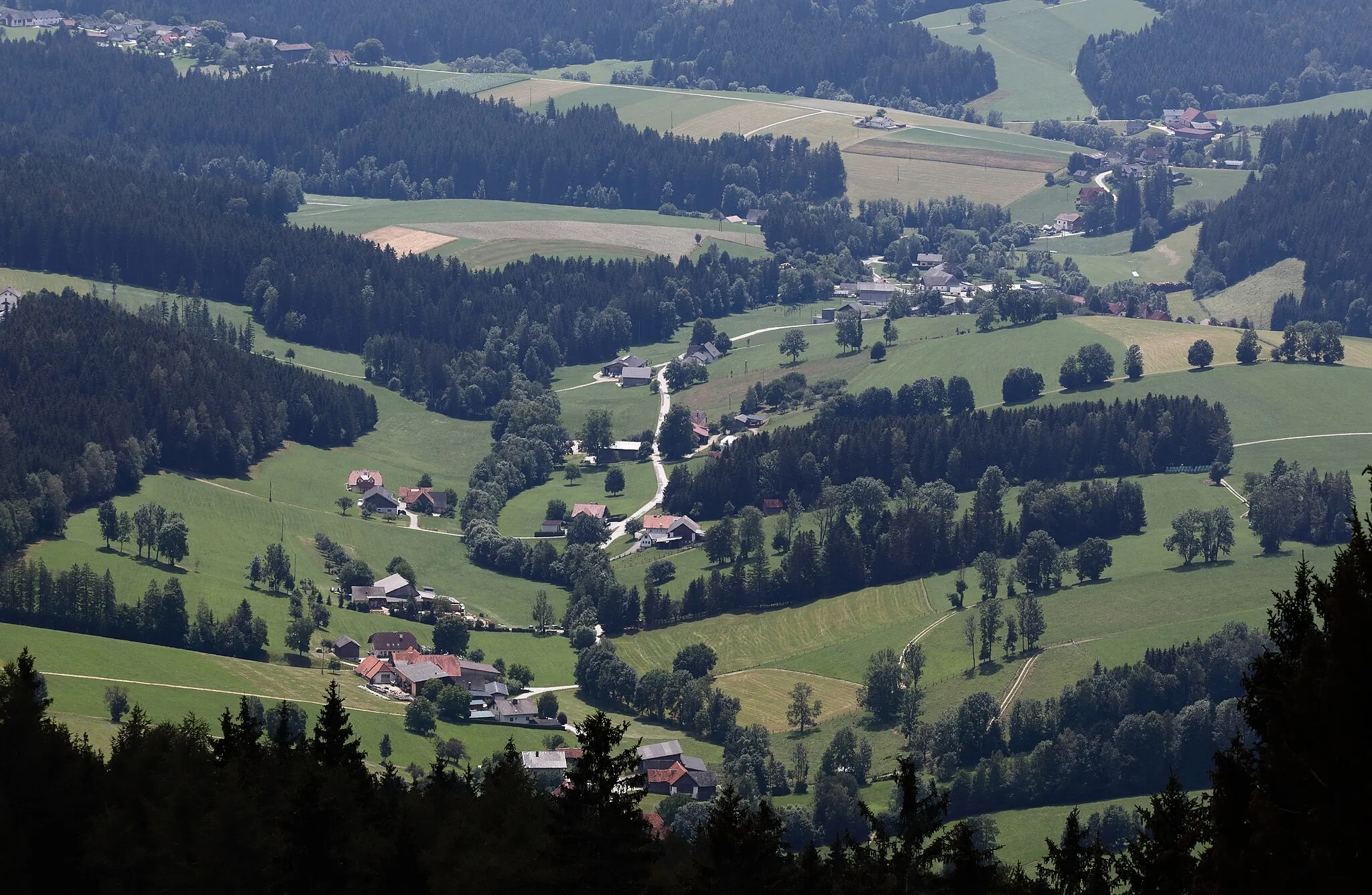 Photo showing: Tulwitzdorf (im Vordergrund) und Tulwitz, Steiermark, Österreich