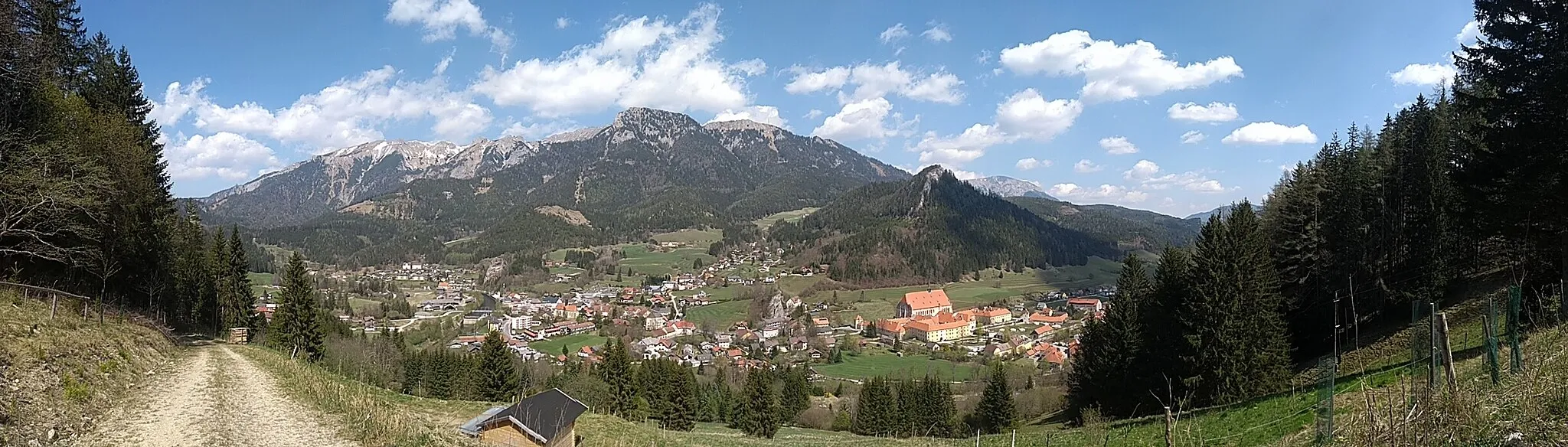 Photo showing: Neuberg an der Mürz. Blick vom Neuberger Ortsteil Alpl Richtung Nordost