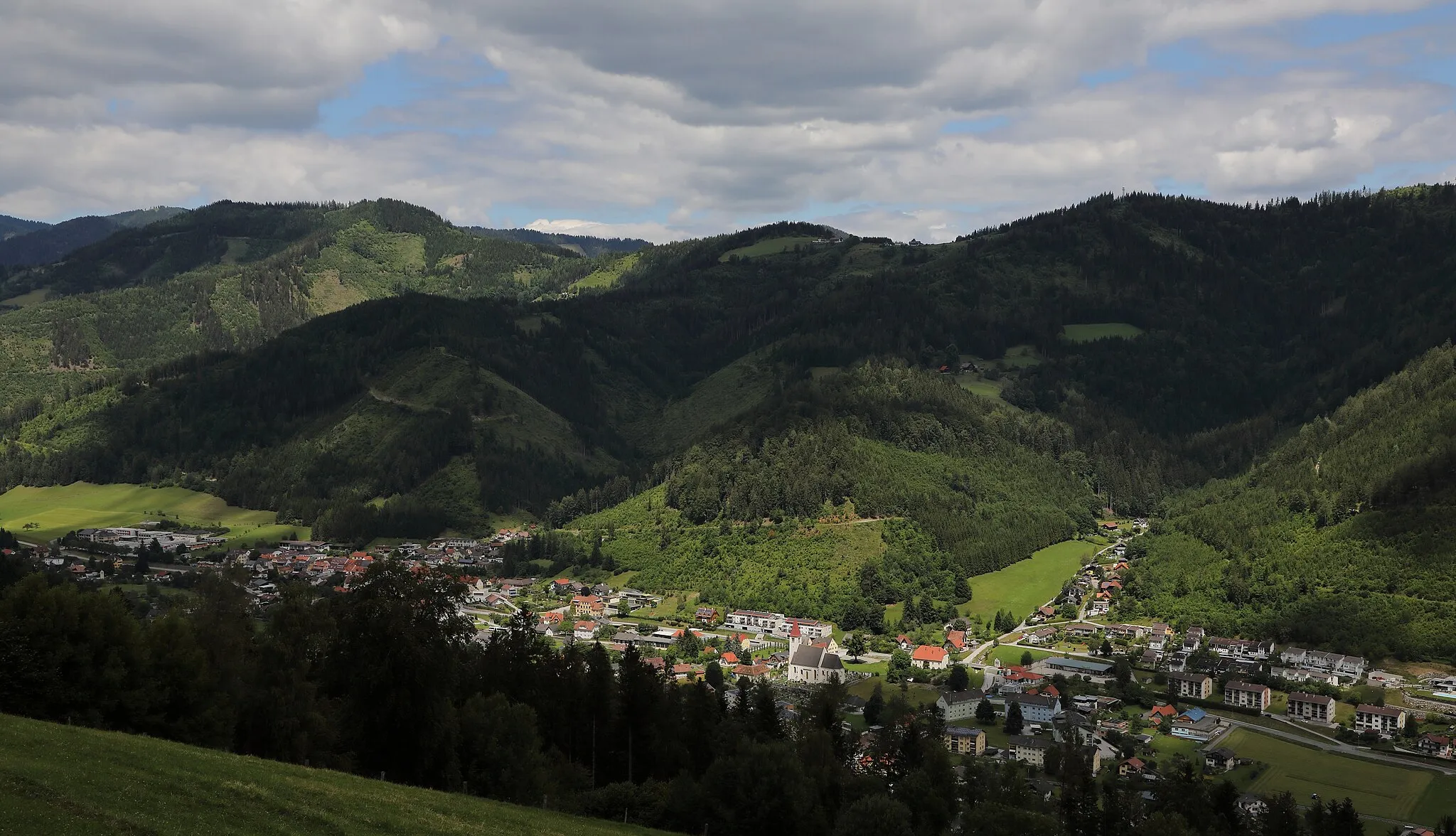 Photo showing: Übelbach in Styria, Austria, seen from south-east