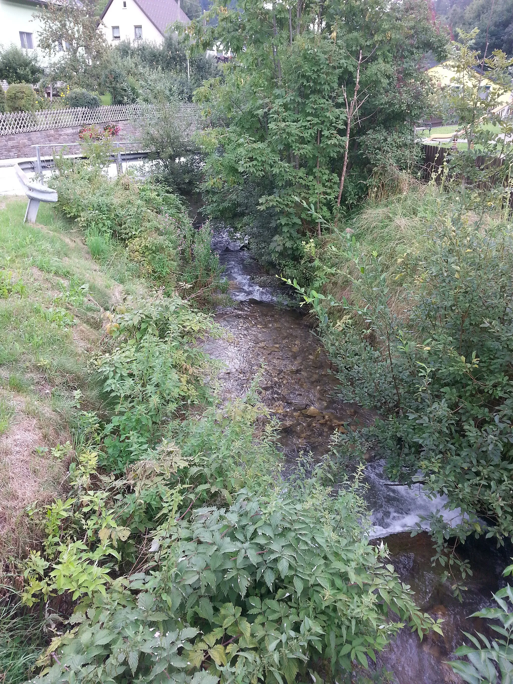 Photo showing: The Sallabach in the village Salla, district Voitsberg, Styria