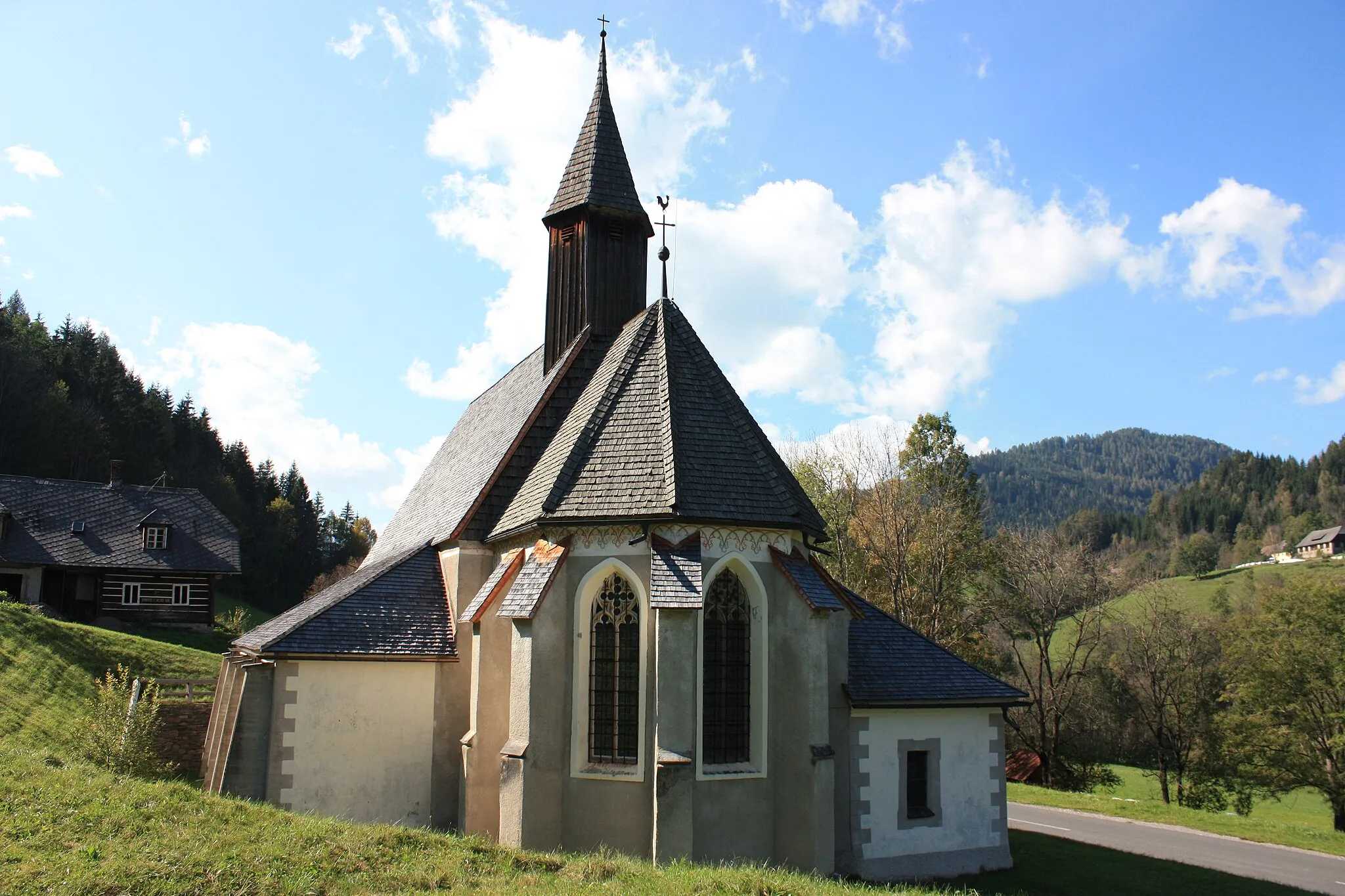 Photo showing: Subsidiary church Maria Höfl
Locality:Maria Höfl

Community:Metnitz