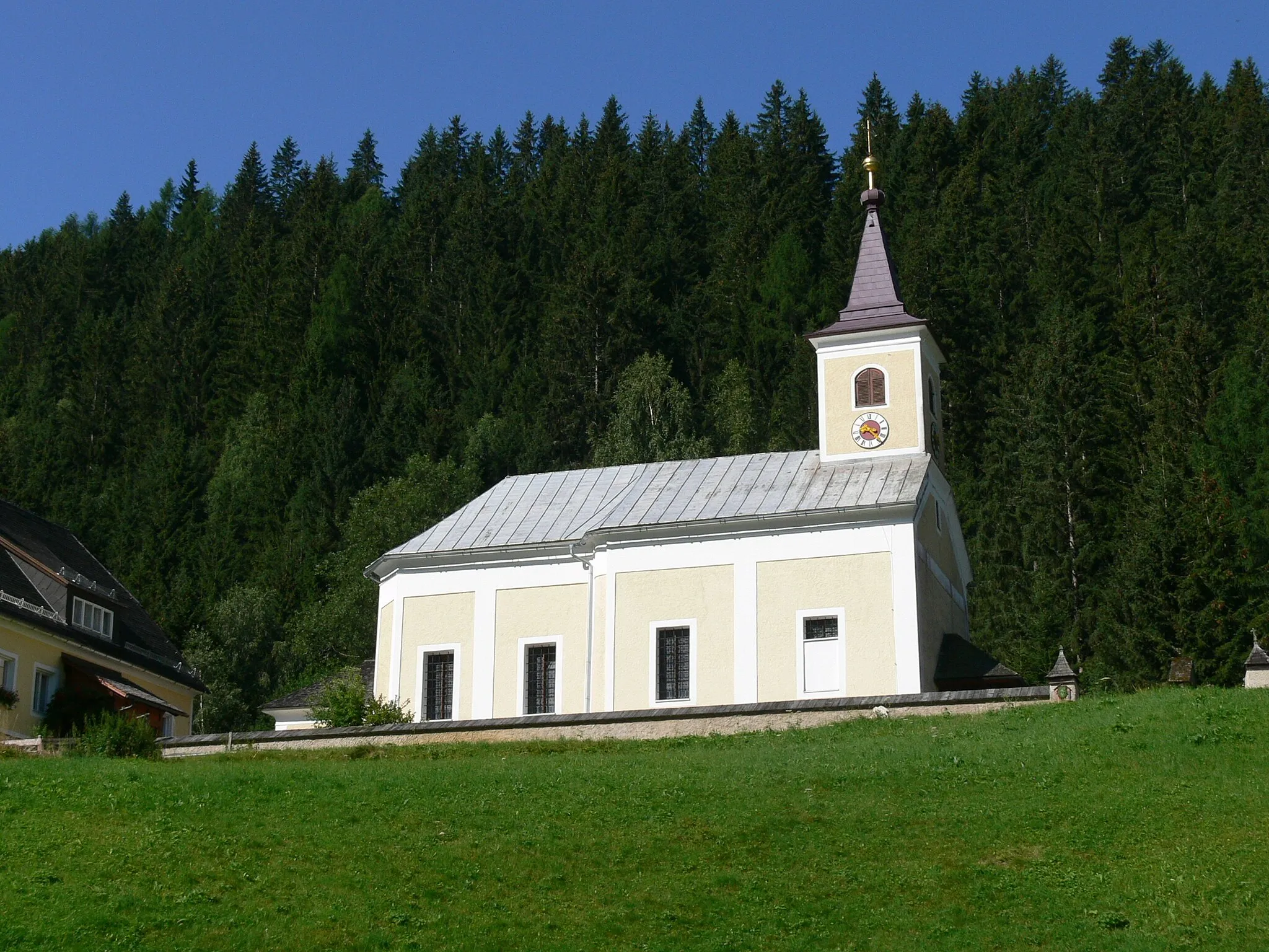 Photo showing: Church of St.Leonhard ( 1754 ) in Donnersbachwald