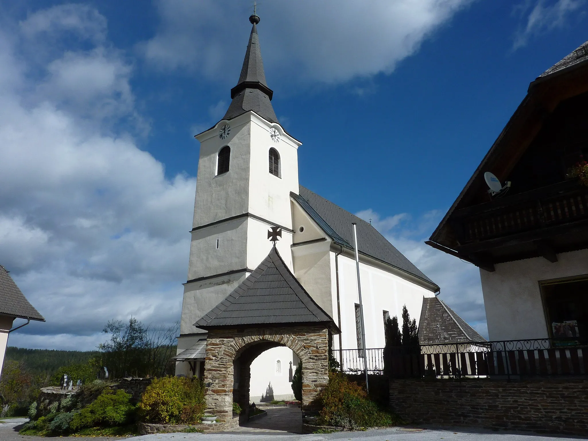 Photo showing: Pfarrkirche hl. Veit, Modriach, Steiermark

This media shows the protected monument with the number 57387 in Austria. (Commons, de, Wikidata)