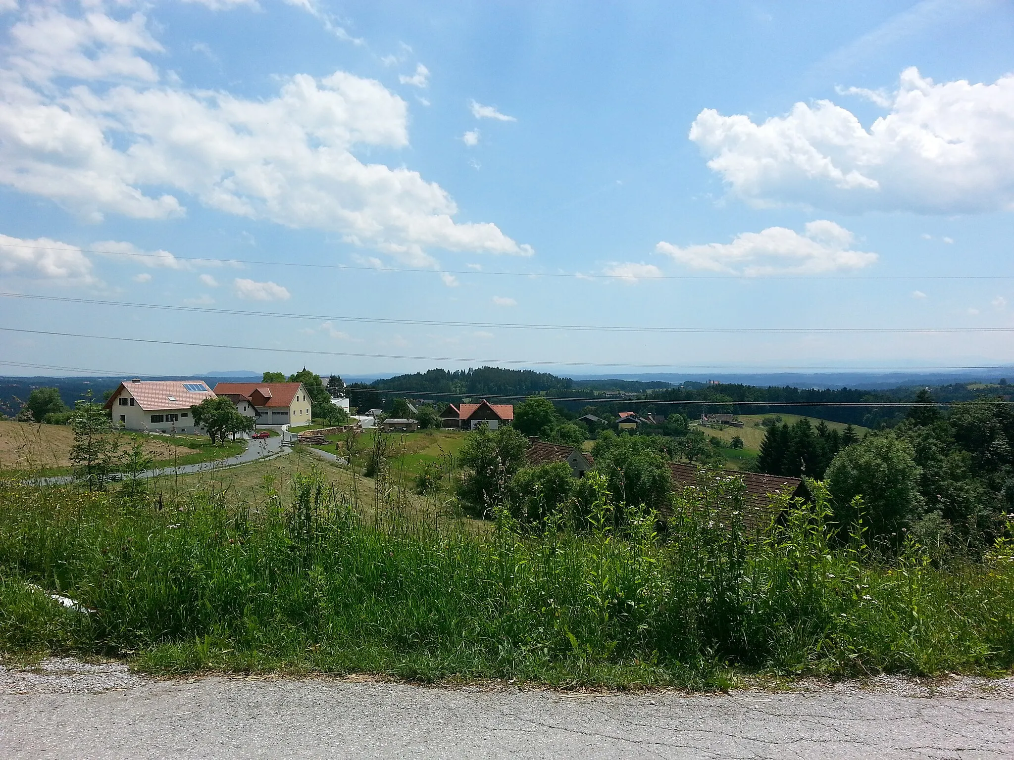 Photo showing: Blick von Norden auf Reiteregg, einen Ortsteil der Gemeinde Sankt Bartholomä in der Steiermark