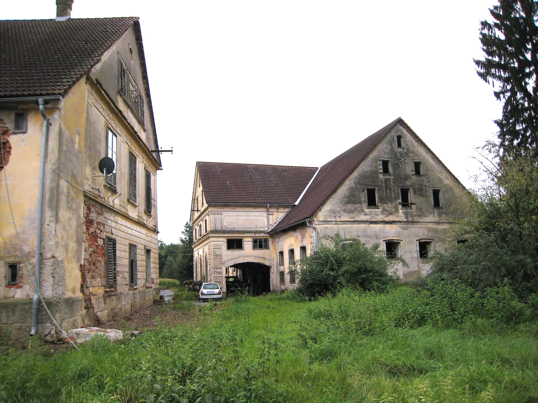 Photo showing: Meinlmühle, (Mühlengebäude, Kraftwerk samt Wehranlage, Wohnhaus, Säge, Nebengeb.