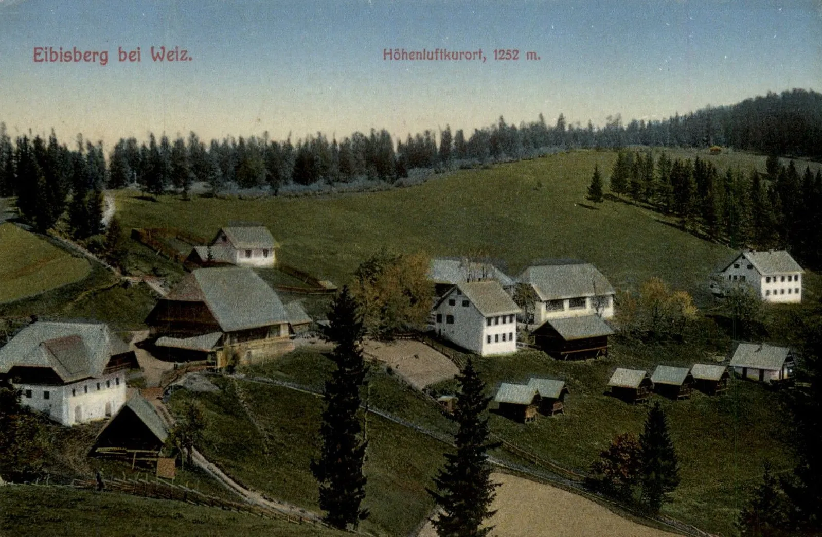 Photo showing: Ansichtskarte von Eibisberg, Gemeinde Sankt Kathrein am Offenegg, Steiermark