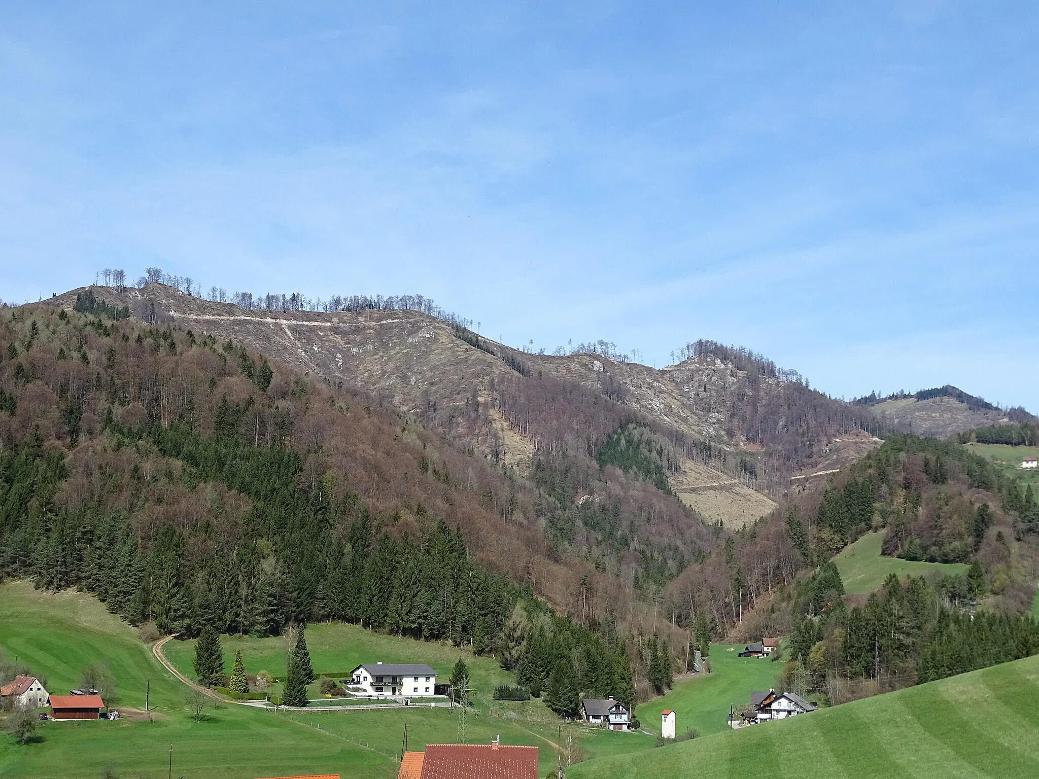 Photo showing: View from Hörgas near Gratwein-Straßengel to the Hochstein