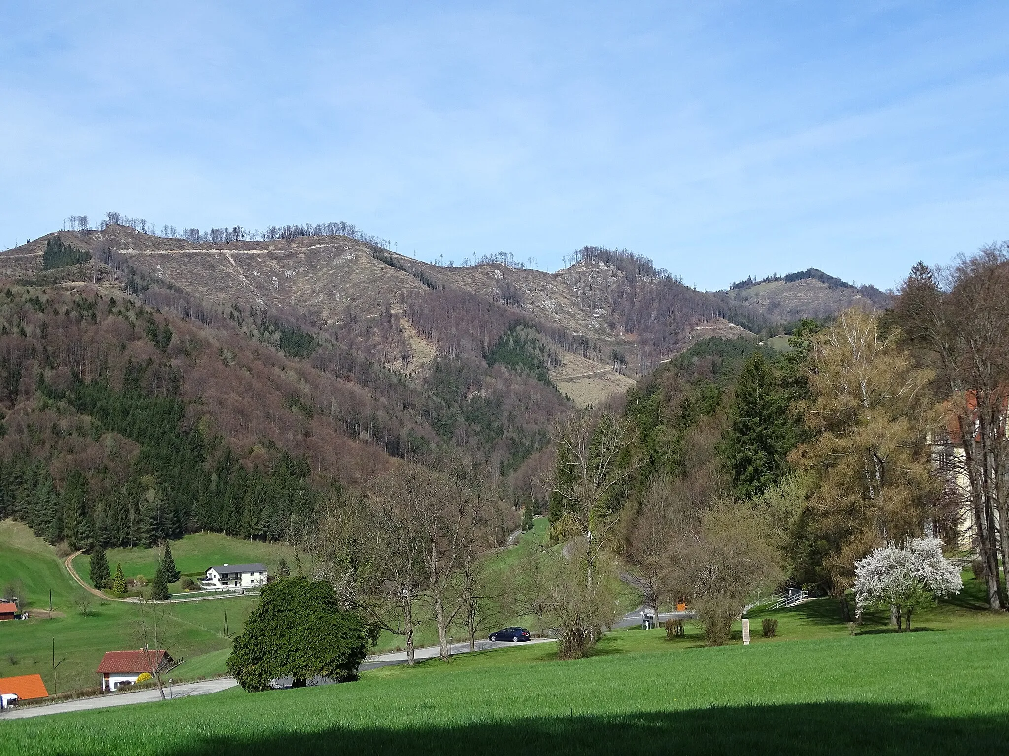 Photo showing: View from Hörgas near Gratwein-Straßengel to the Hochstein