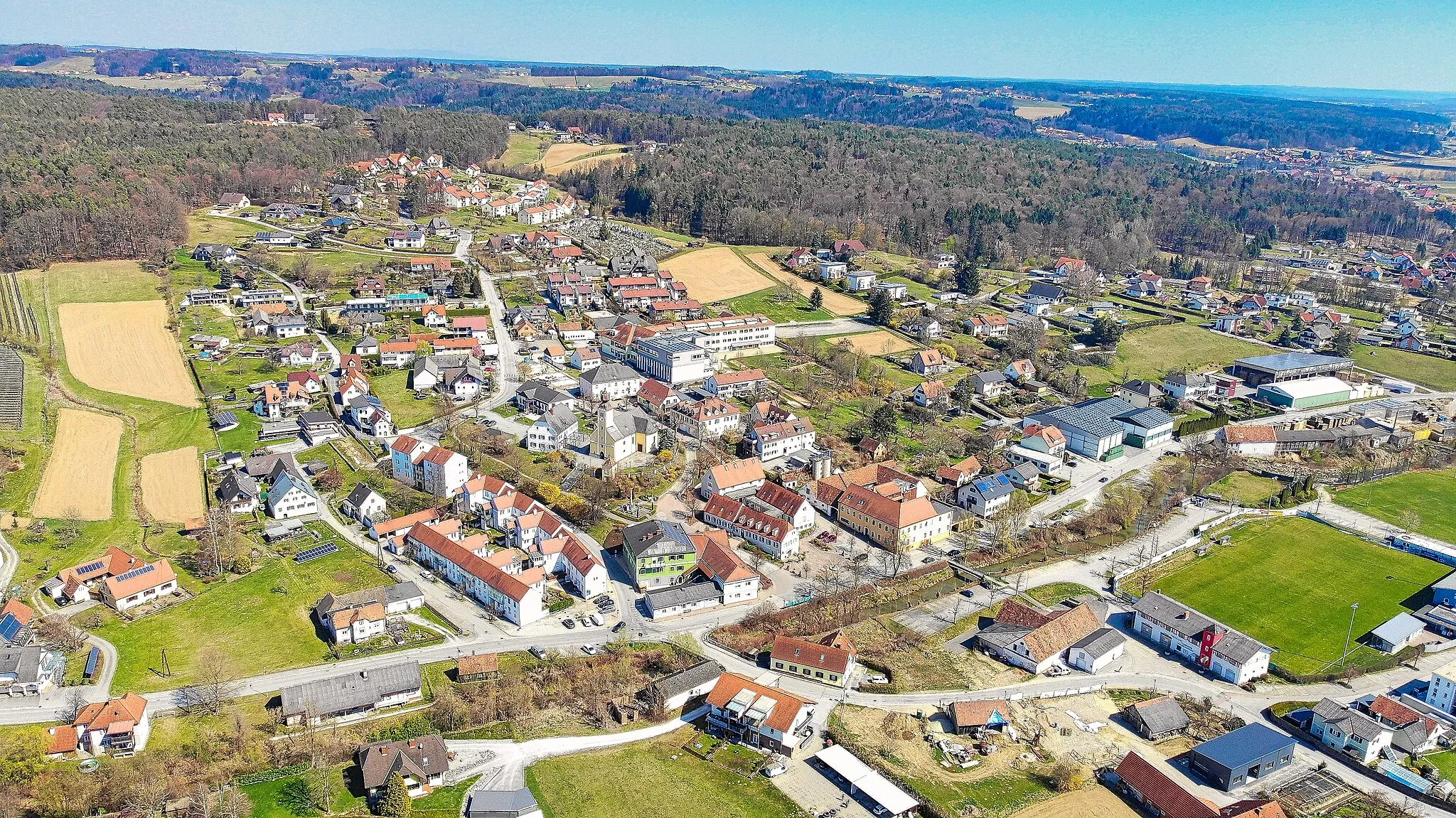 Photo showing: Typische Gesamtansicht der Gemeinde Sinabelkirchen