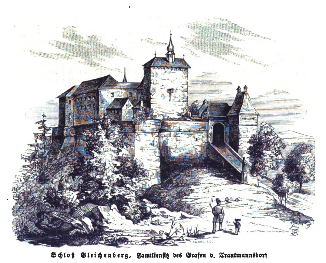 Photo showing: Ansicht von Schloss Gleichenberg, 1844.