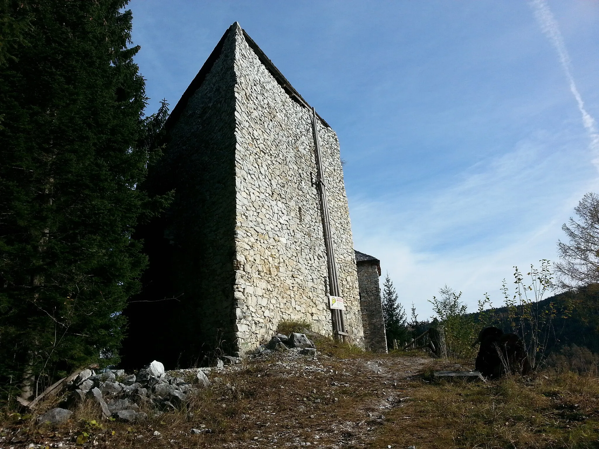 Photo showing: Der Bergfried der Burg Klingenstein, Steiermark