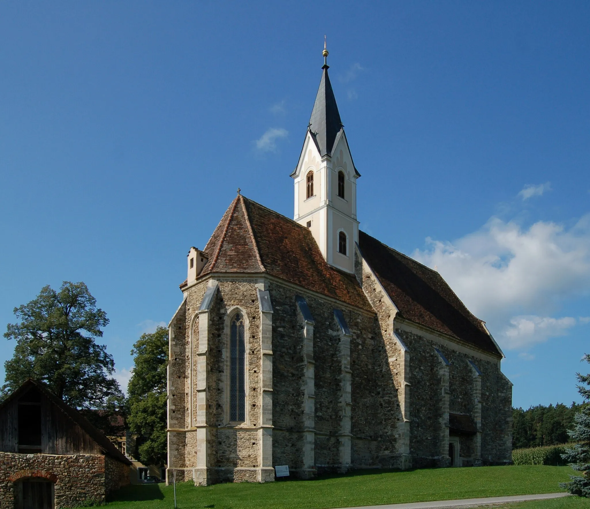 Photo showing: Gotic church St. Stefan in Hofkirchen bei Hartberg, Styria, Austria.