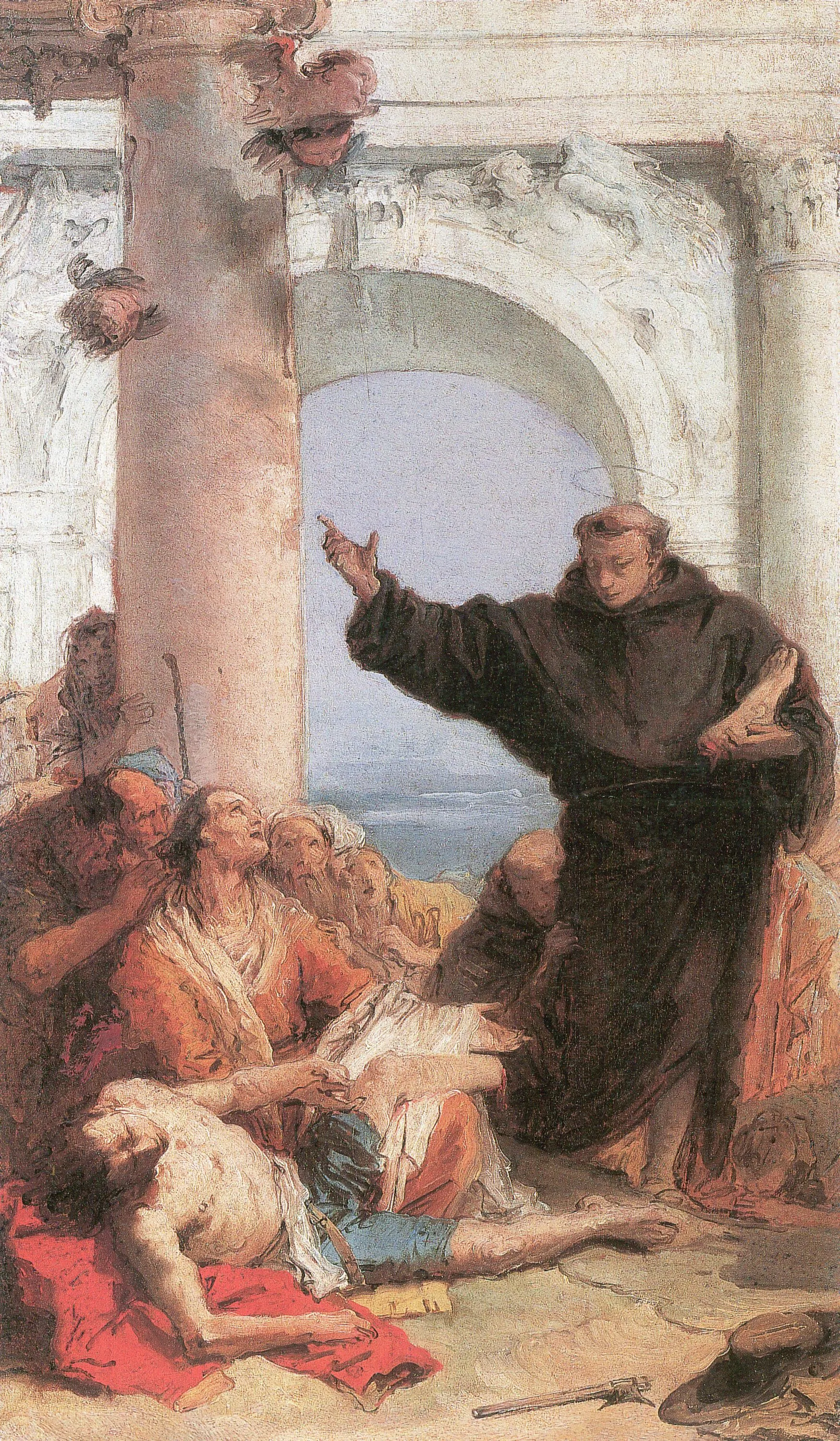 Photo showing: Das zwischen 1754 und 1760 von dem venezianischen Maler Giovanni Battista Tiepolo (auch: Giambattista Tiepolo; 1696-1770) im Stil des Rokoko geschaffene Werk ...