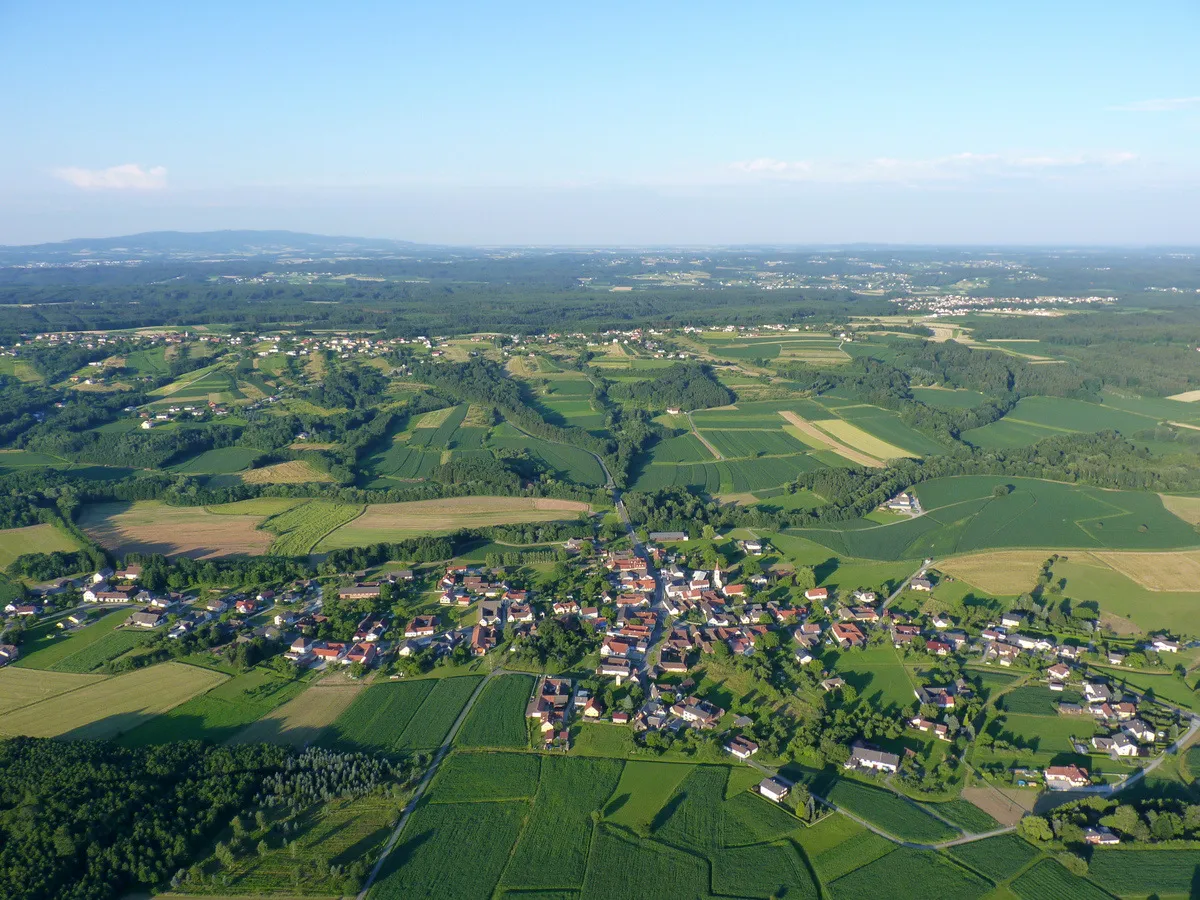 Photo showing: Luftbild von Wörth an der Lafnitz