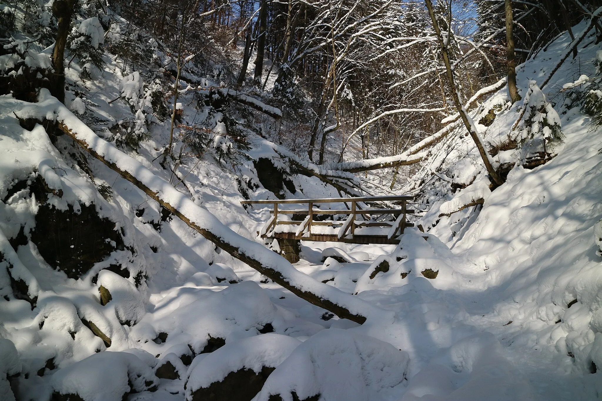 Photo showing: Winter in der Rettenbachklamm, Graz (Steiermark)