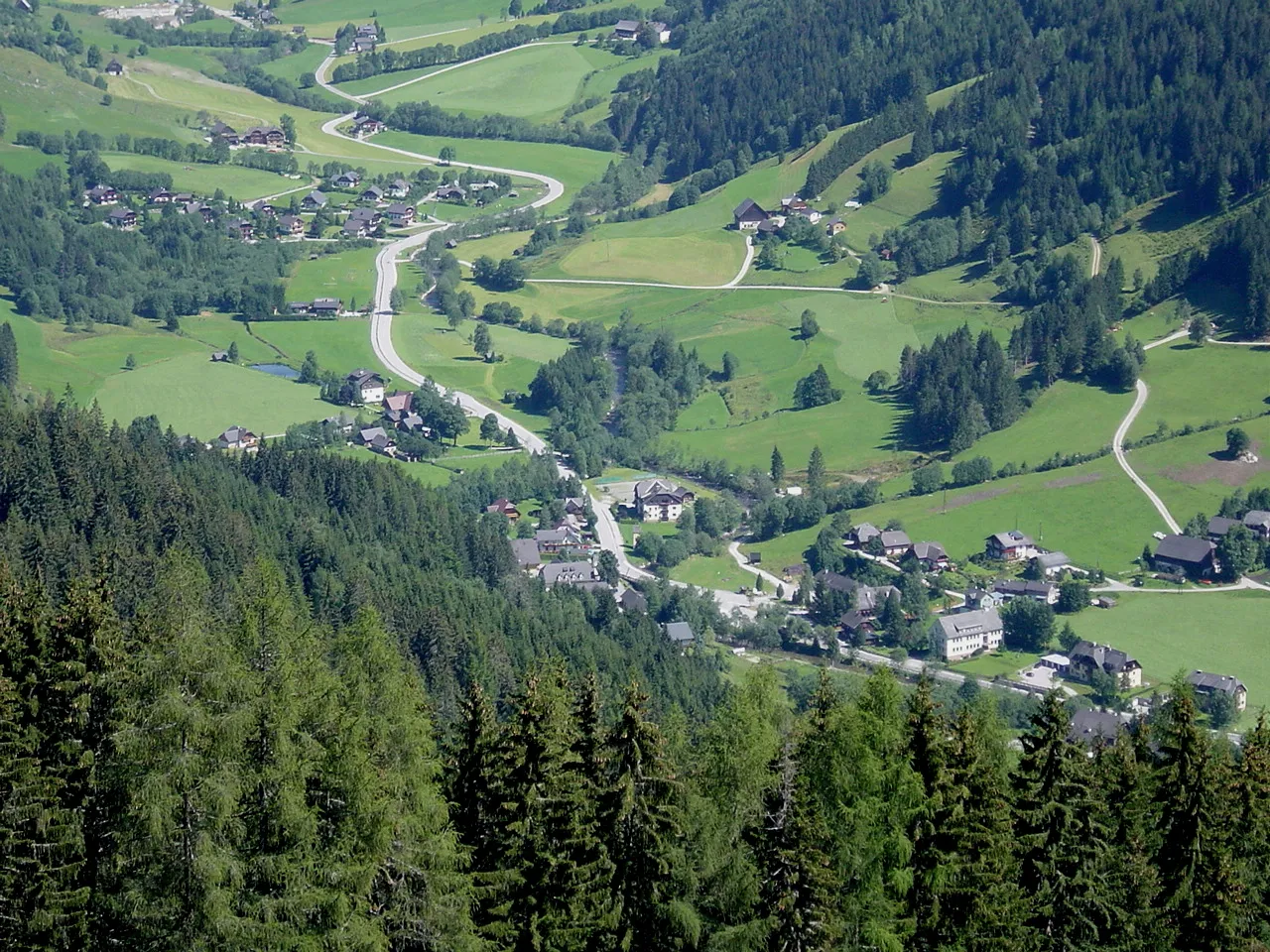 Photo showing: Picture of Donnersbachwald (taken from Riesneralm lift)