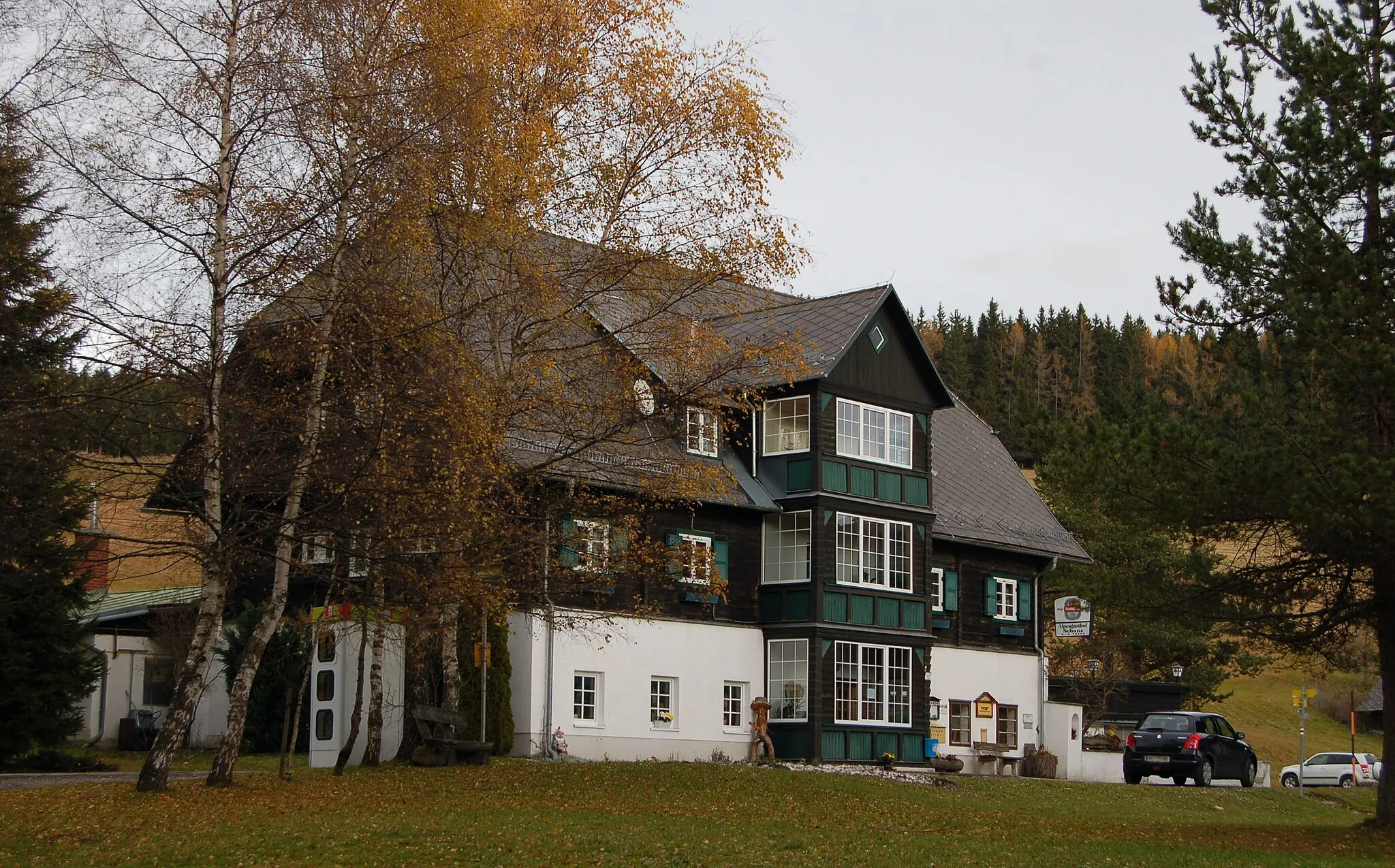 Photo showing: The inn Schanzwirt on top of the Schanzsattel, Styria, Austria