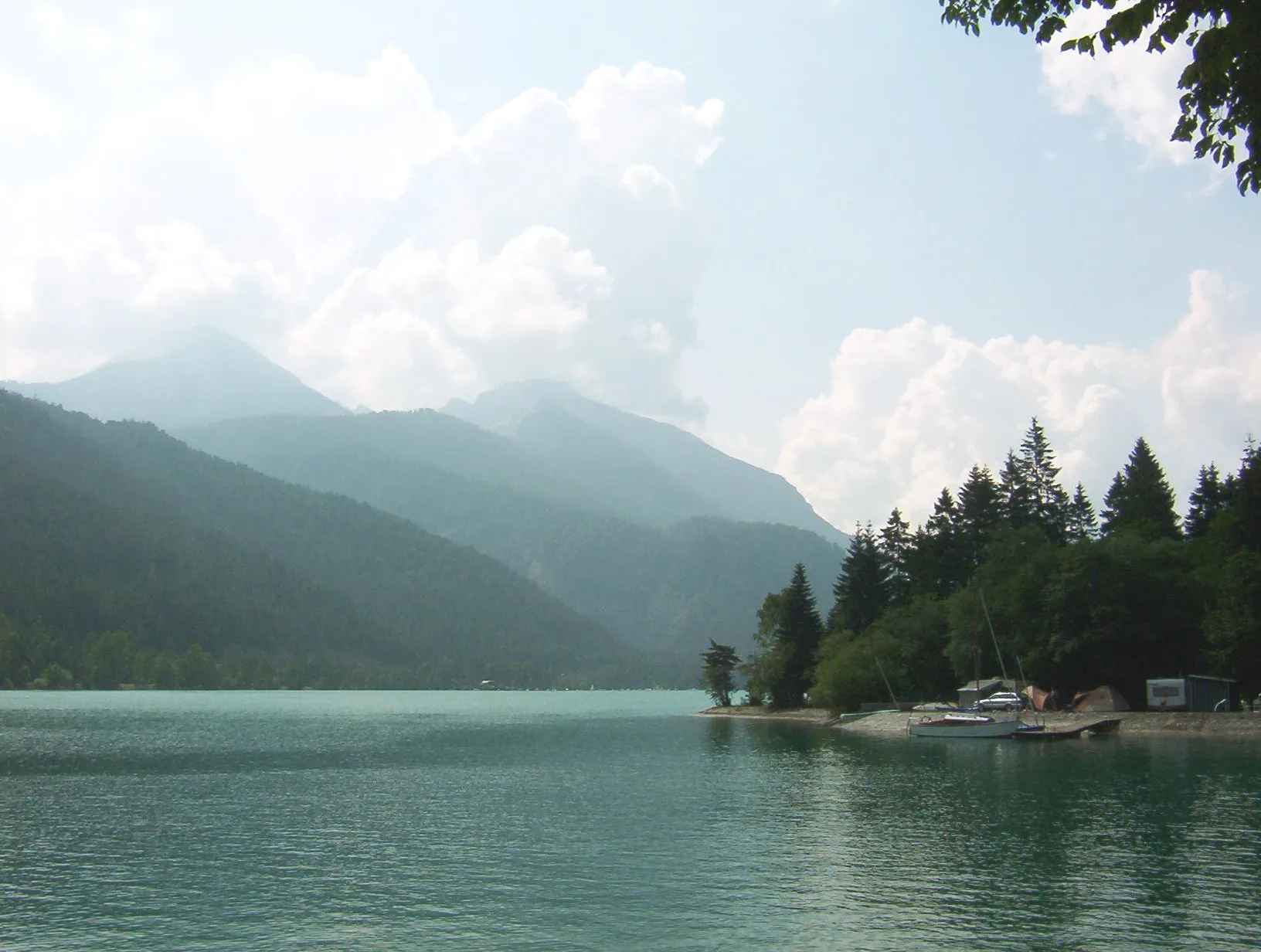 Photo showing: View from Achenkirch to the lake Achensee. The Lake is located in Austria