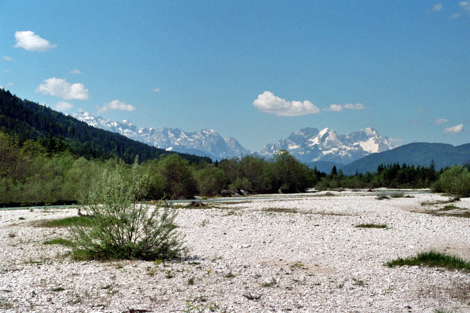 Photo showing: Im Isartal oberhalb von Vorderriß, Blick flussaufwärts