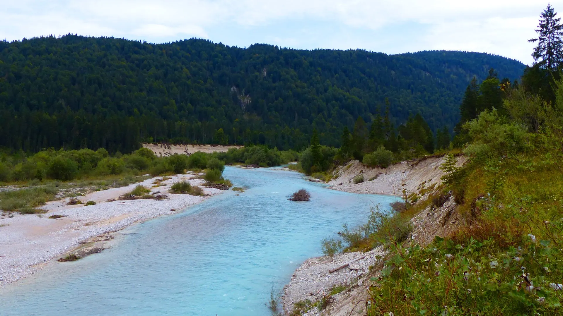 Photo showing: Isar valley between Wallgau and Vorderriß (Upper Bavaria)