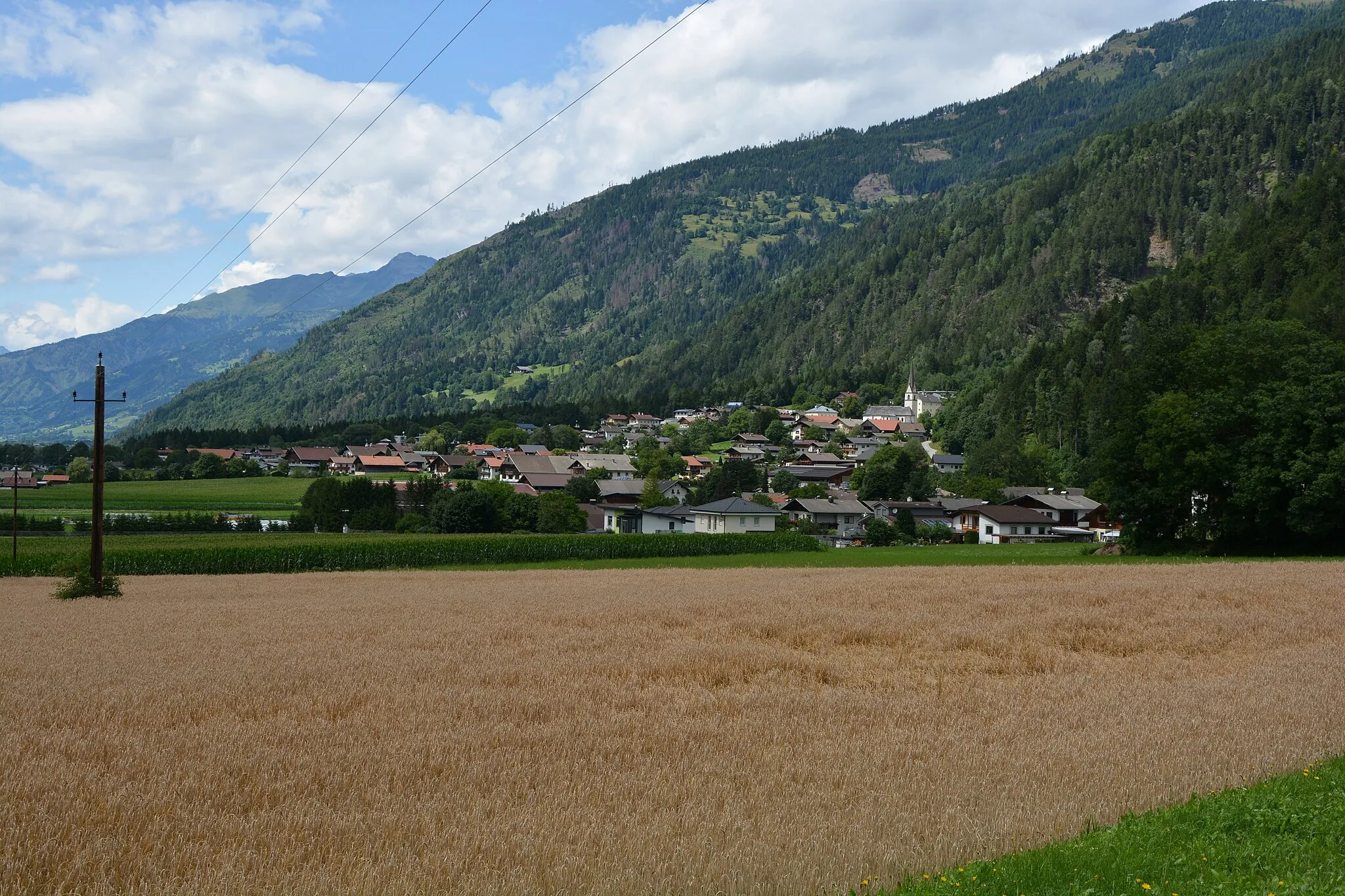 Photo showing: Das Dorf Nikolsdorf, Gemeinde Nikolsdorf (Bezirk Lienz).