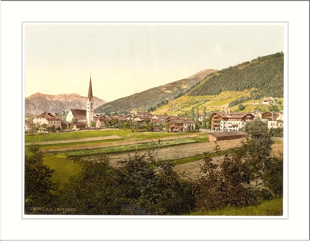 Photo showing: Mieders general view Tyrol Austro-Hungary