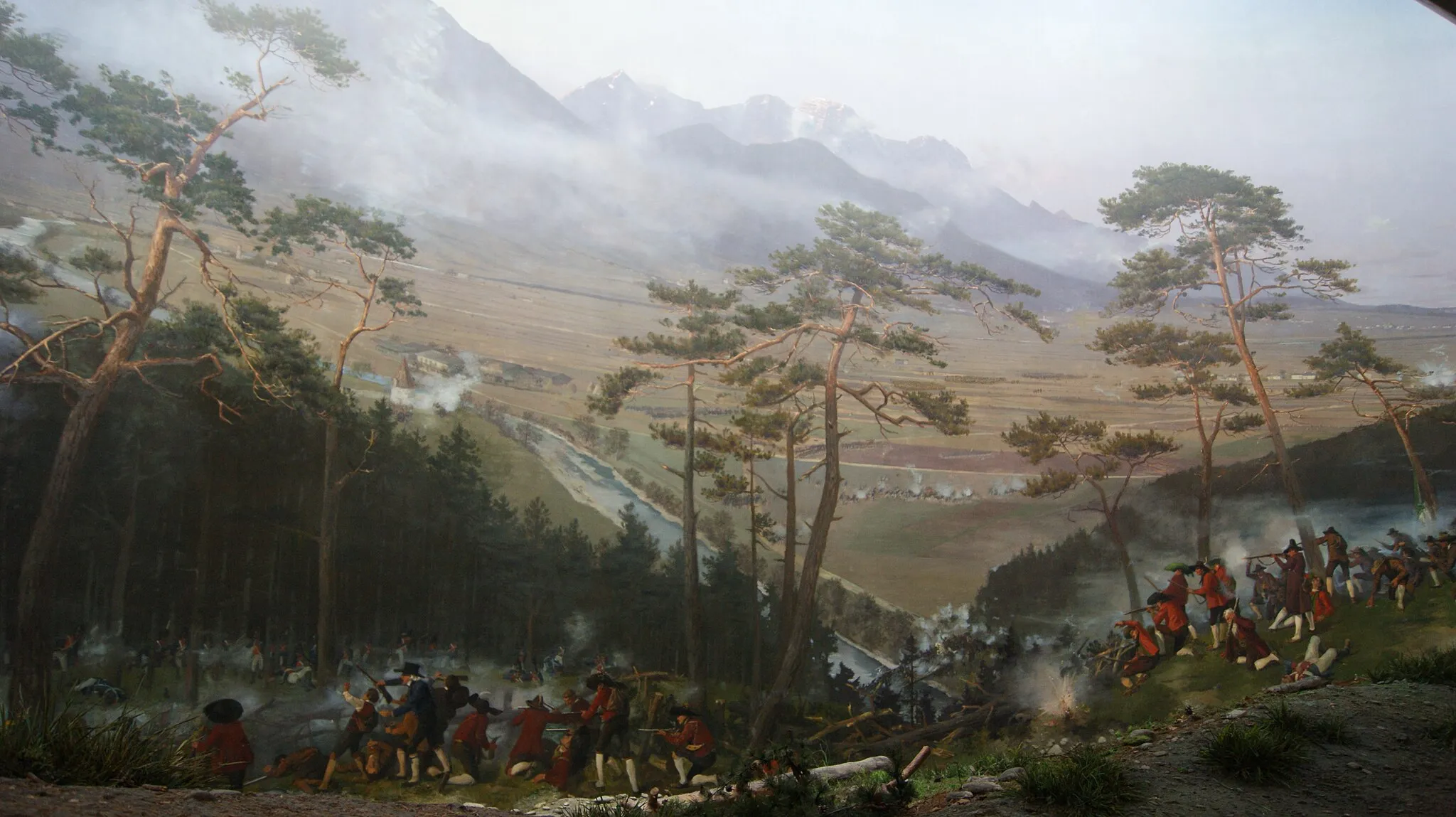 Photo showing: Cyclorama at Berg Isel in Innsbruck, Tyrol, Austria. View from the basement.