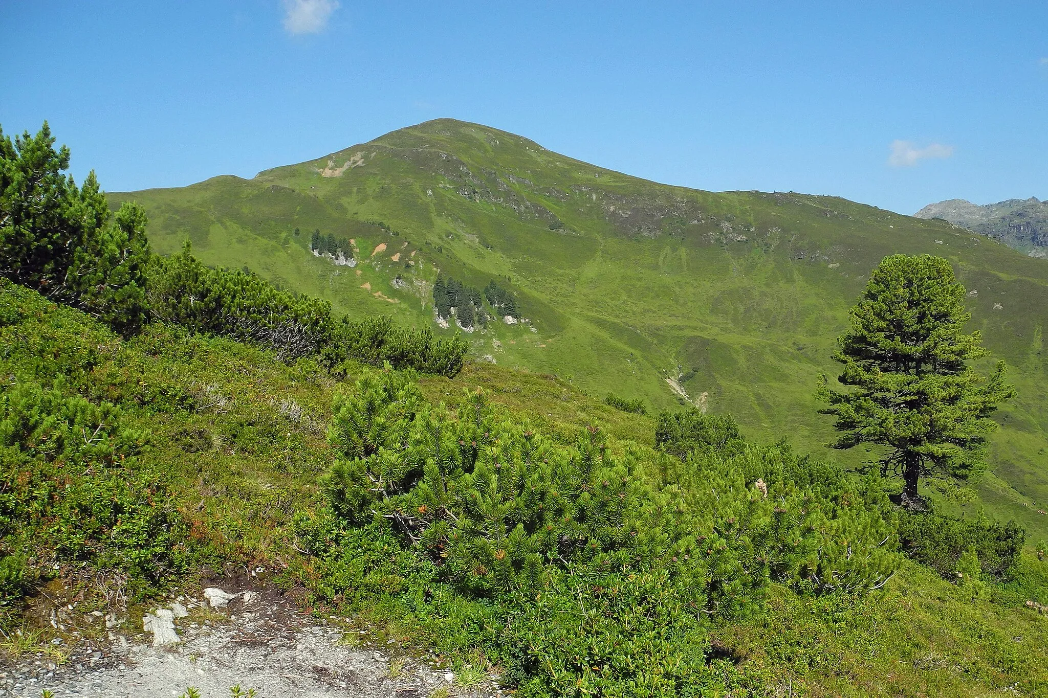 Photo showing: Blick vom Latschensee zum Isskogel (2263 m)