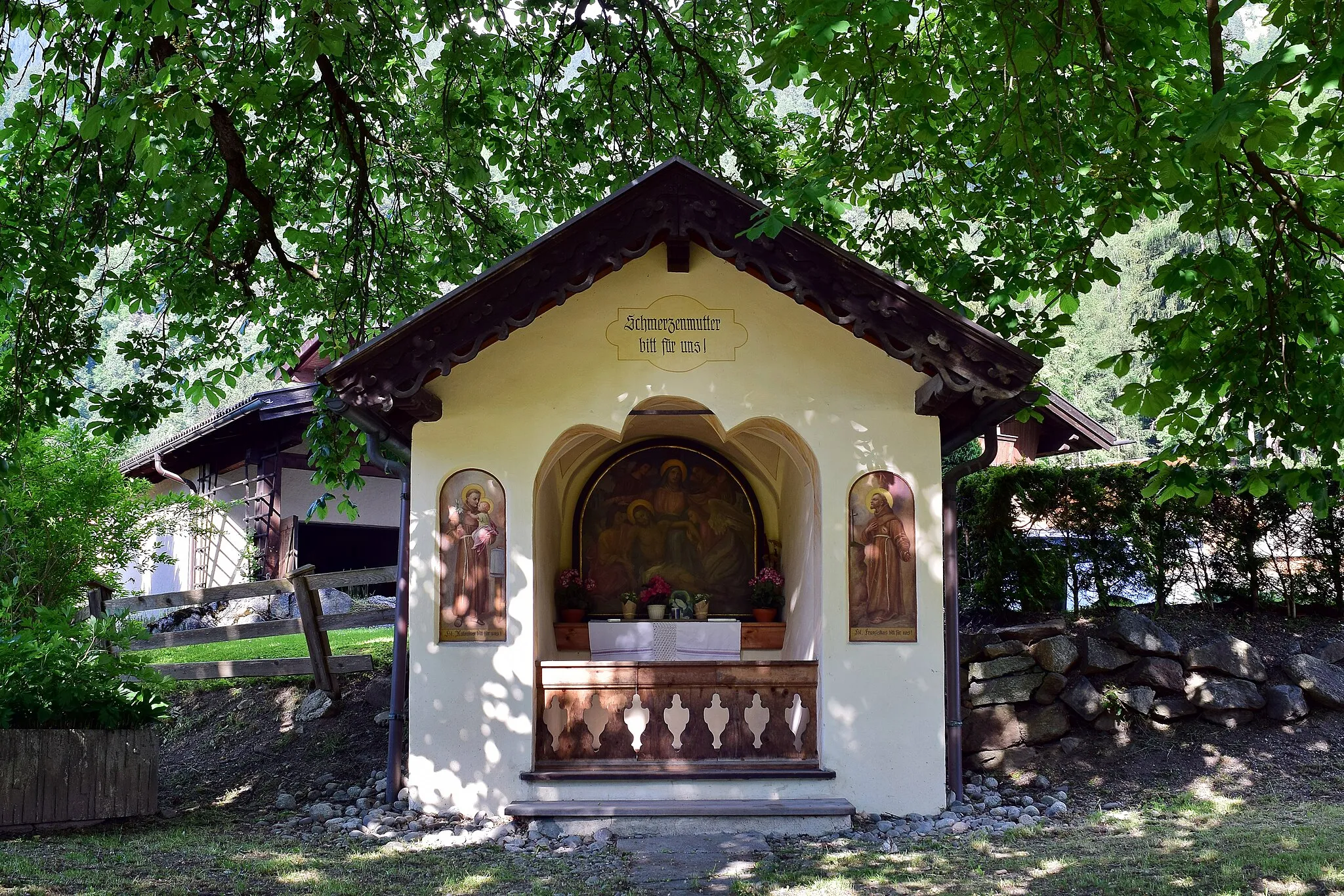 Photo showing: Kapelle beim Perberschlager in Habichen mit Wandmalerei