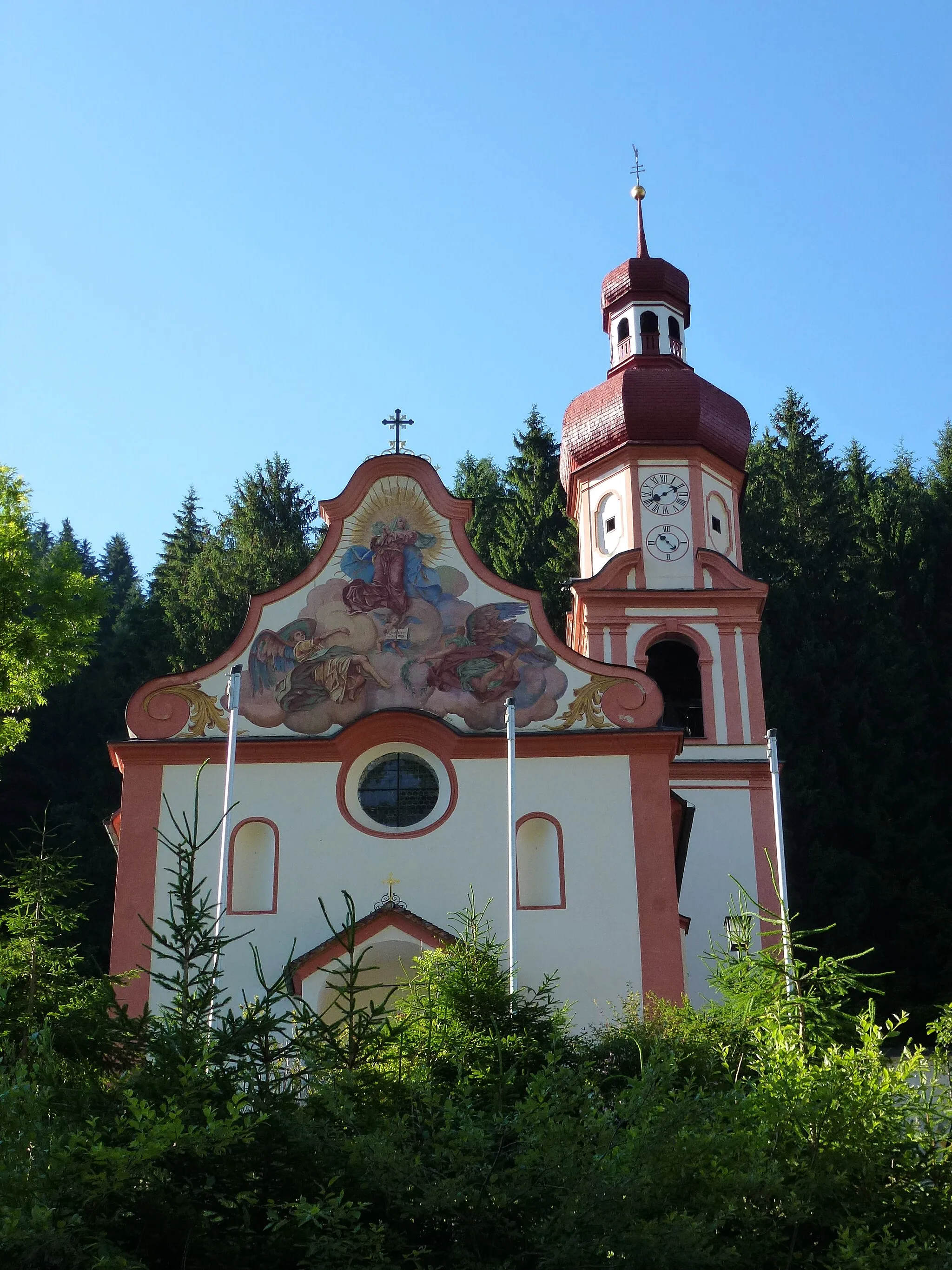 Photo showing: Kath. Pfarrkirche hl. Anna und Friedhof - Rothenbrunn, Sellrain