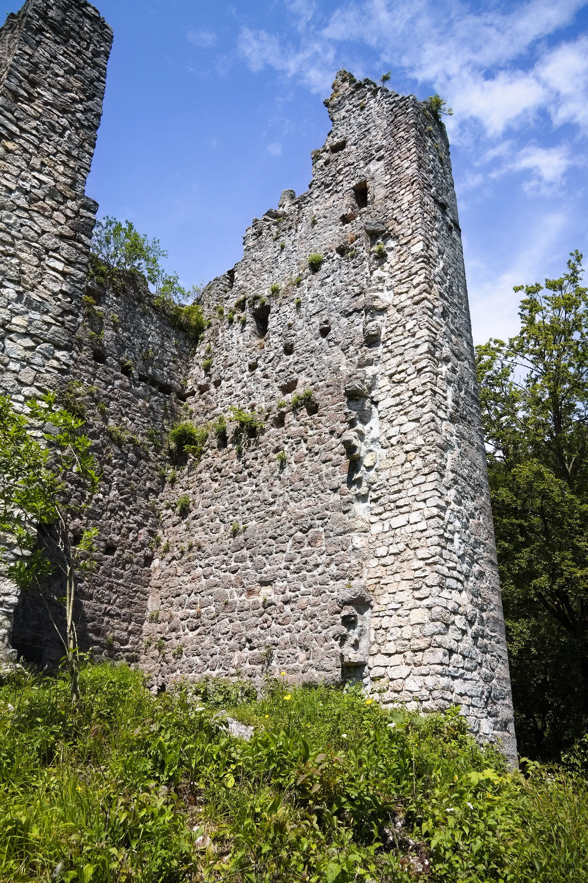 Photo showing: The keep of Vilsegg castle near Vils (Tirol, Austria) as seen from south-eastern direction.