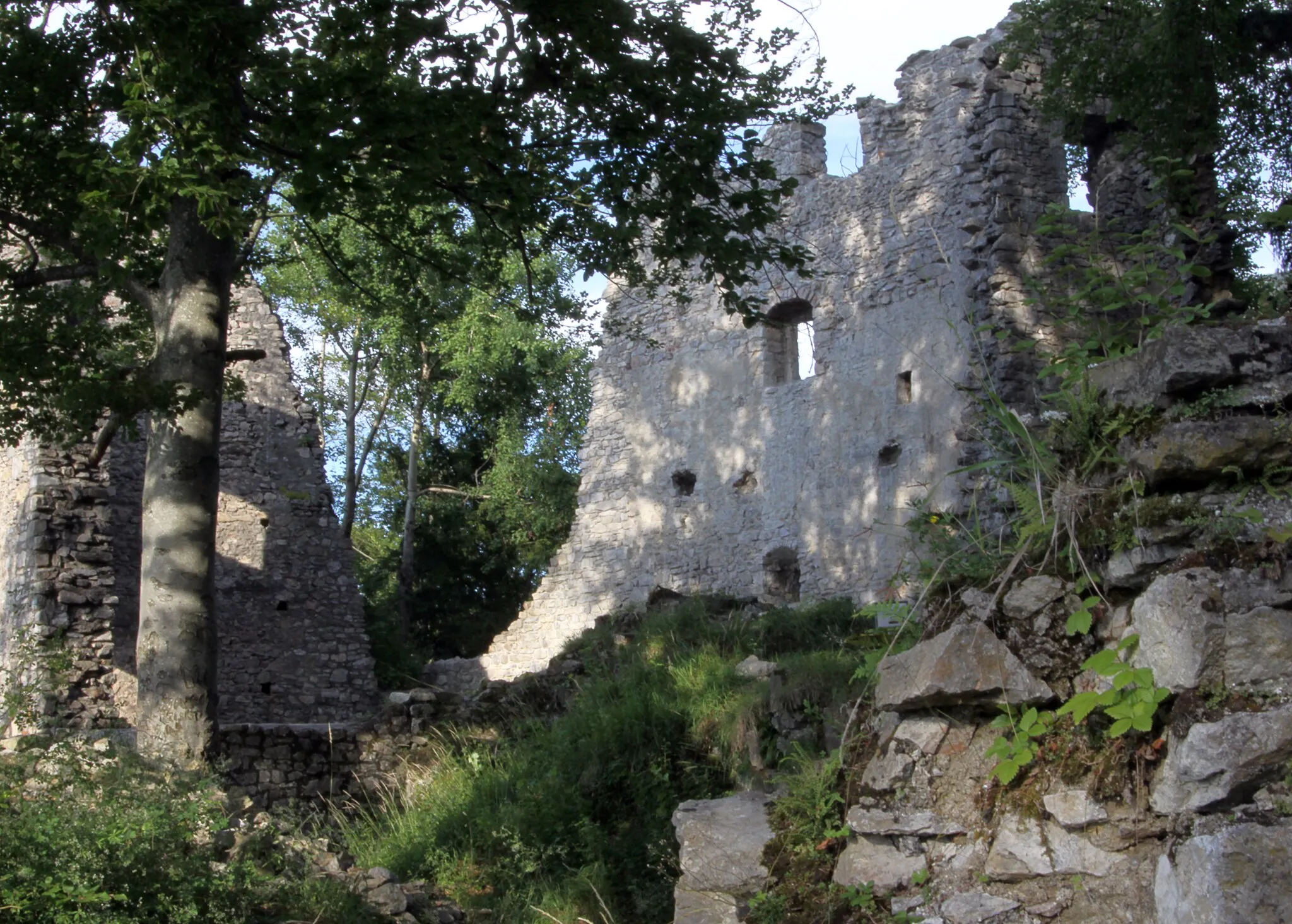 Photo showing: Ruine des Palas von Alt-Ems auf dem Schlossberg in Hohenems.
