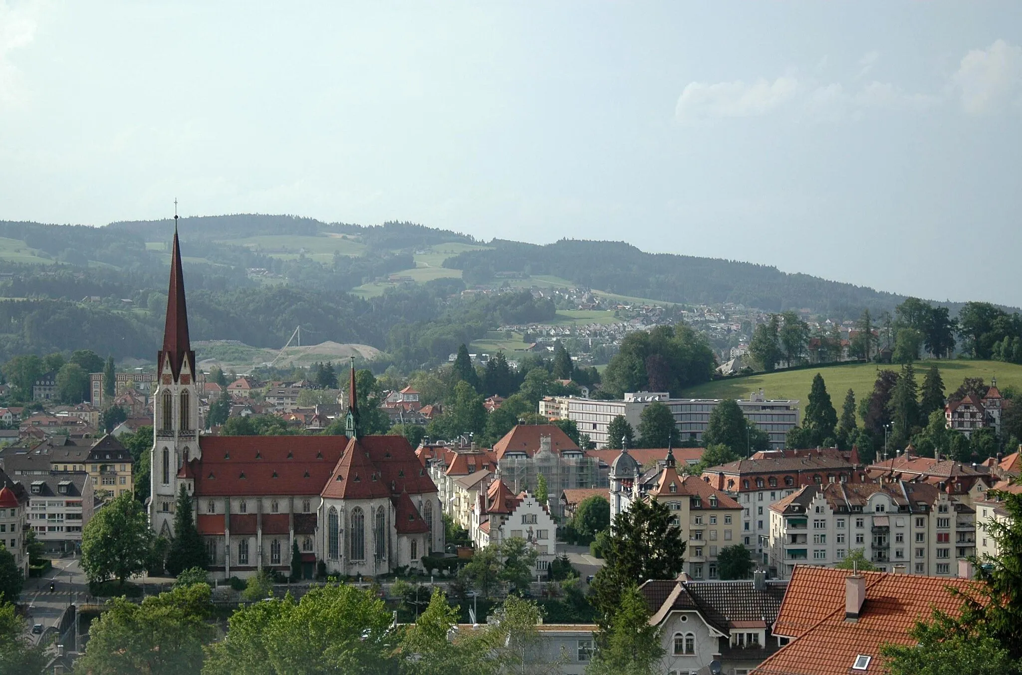 Photo showing: View of Sankt Gallen at Vonwilstrasse.