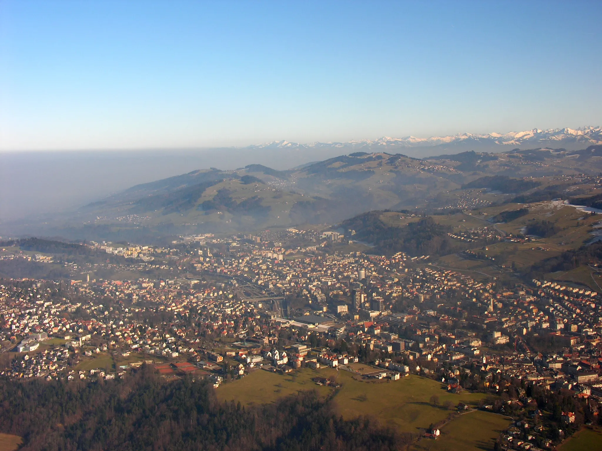 Photo showing: Aerial View of St. Gallen