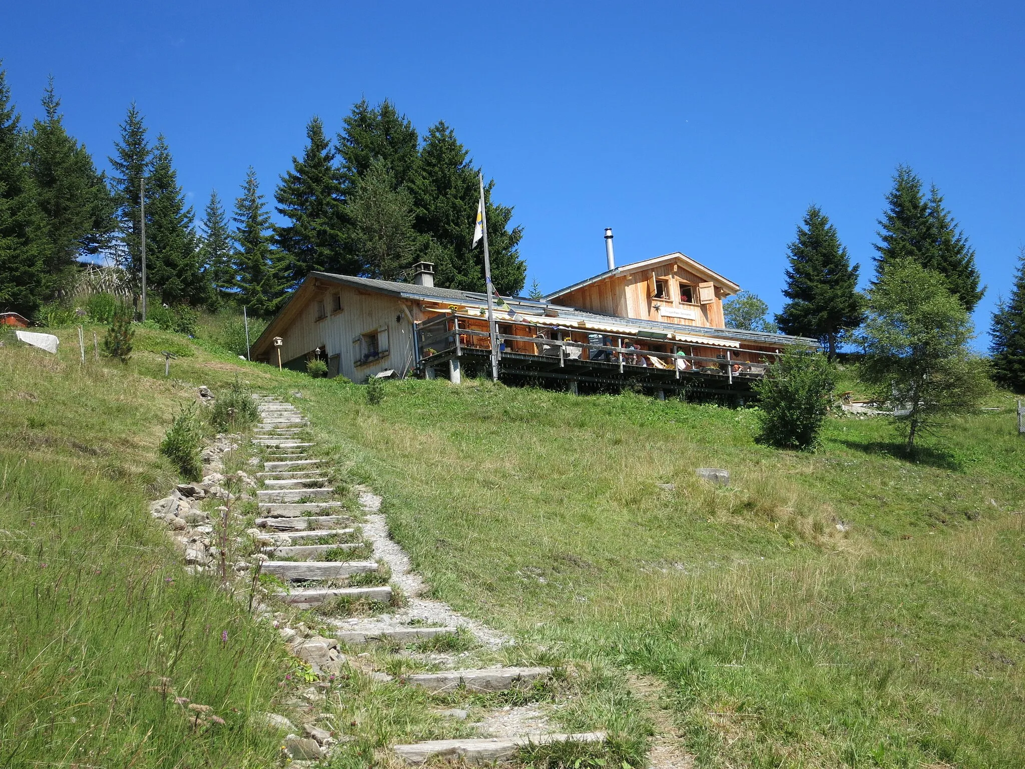 Photo showing: Berggasthaus Sassauna, Fanas GR, Schweiz
