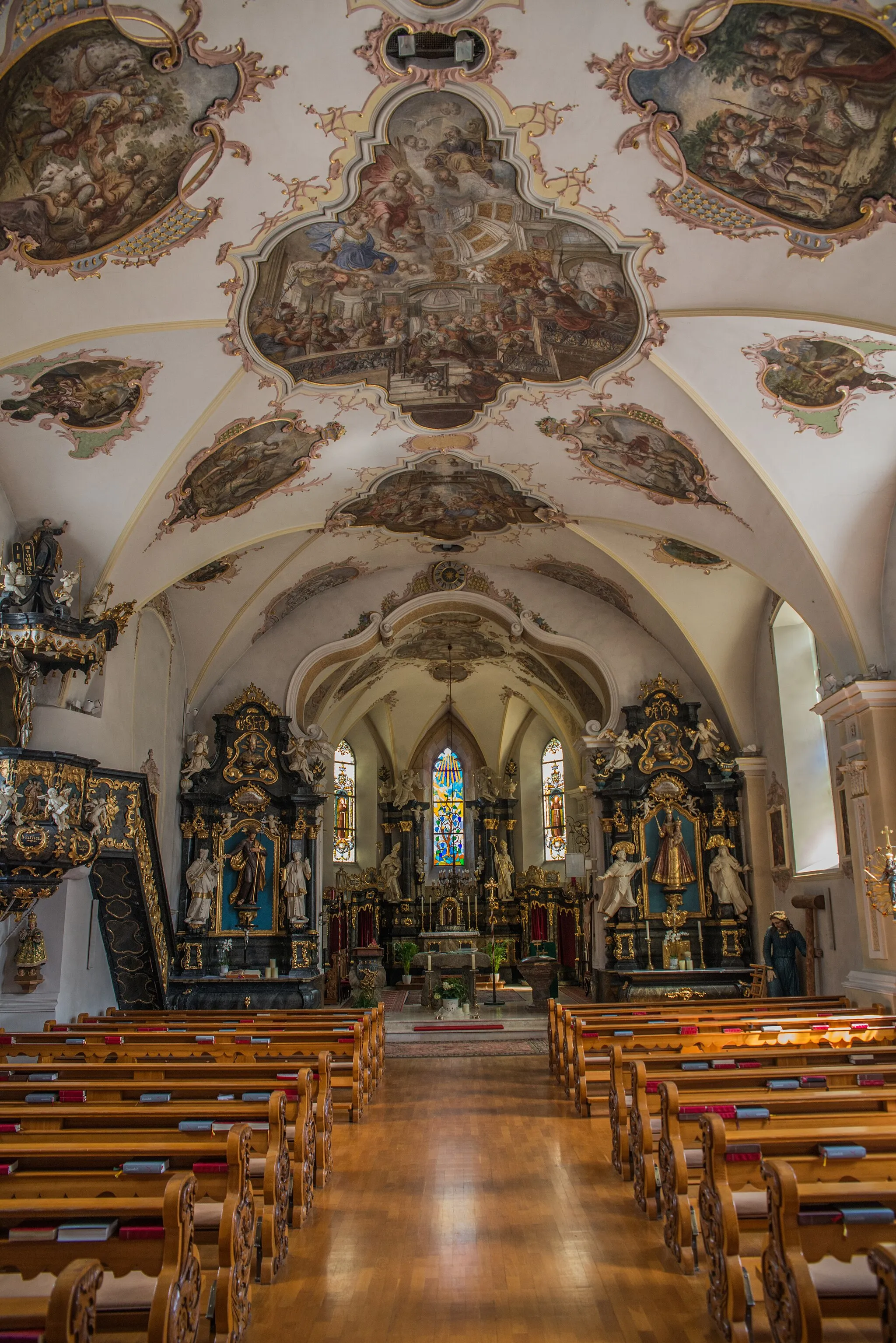 Photo showing: Pfarrkirche hl. Gallus in Sankt Gallenkirch.