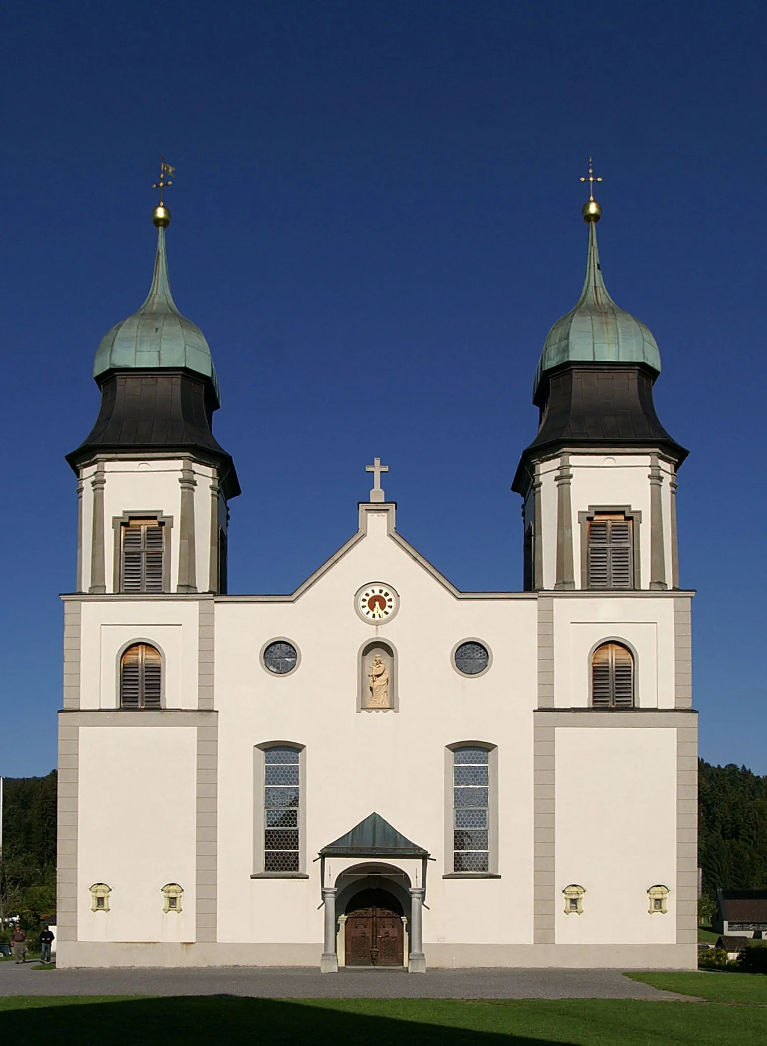 Photo showing: Bildstein, Wallfahrtskirche Mariä Heimsuchung.  *** Veröffentlicht: Alois Niederstätter in "Geschichte Vorarlbergs Band 2 Vorarlberg 1523 bis 1861 Auf dem Weg zum Land ISBN 978-3-7030-0864-1 2015 (ohne Quellenangabe).