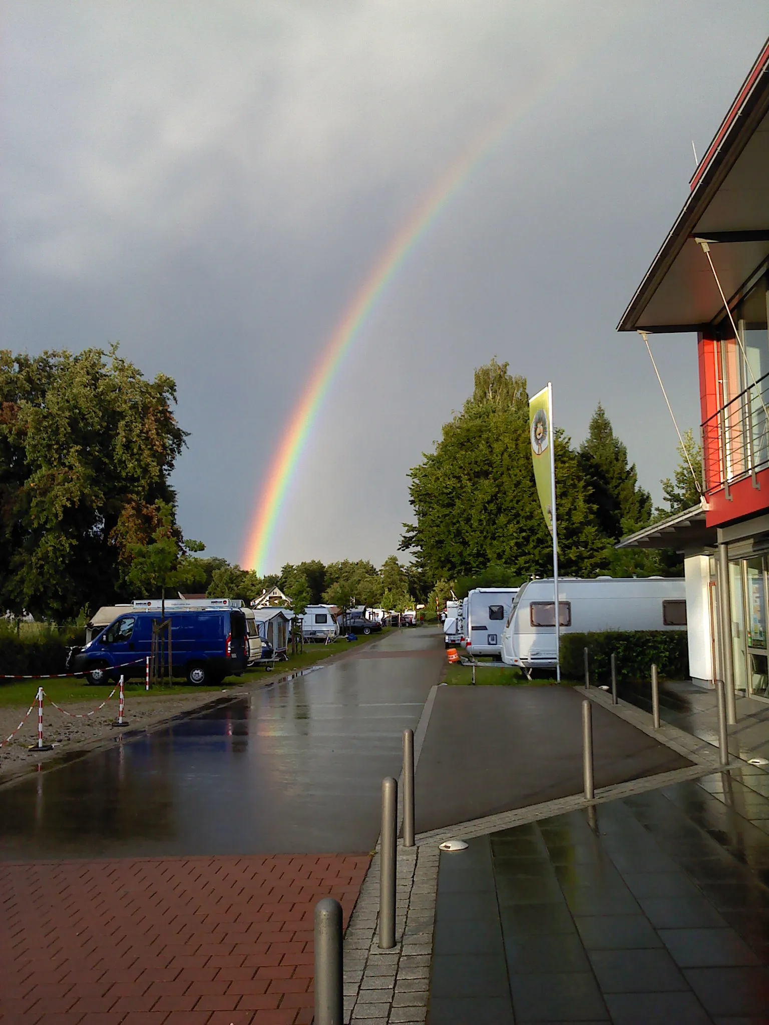 Photo showing: View from reception to the Campsite