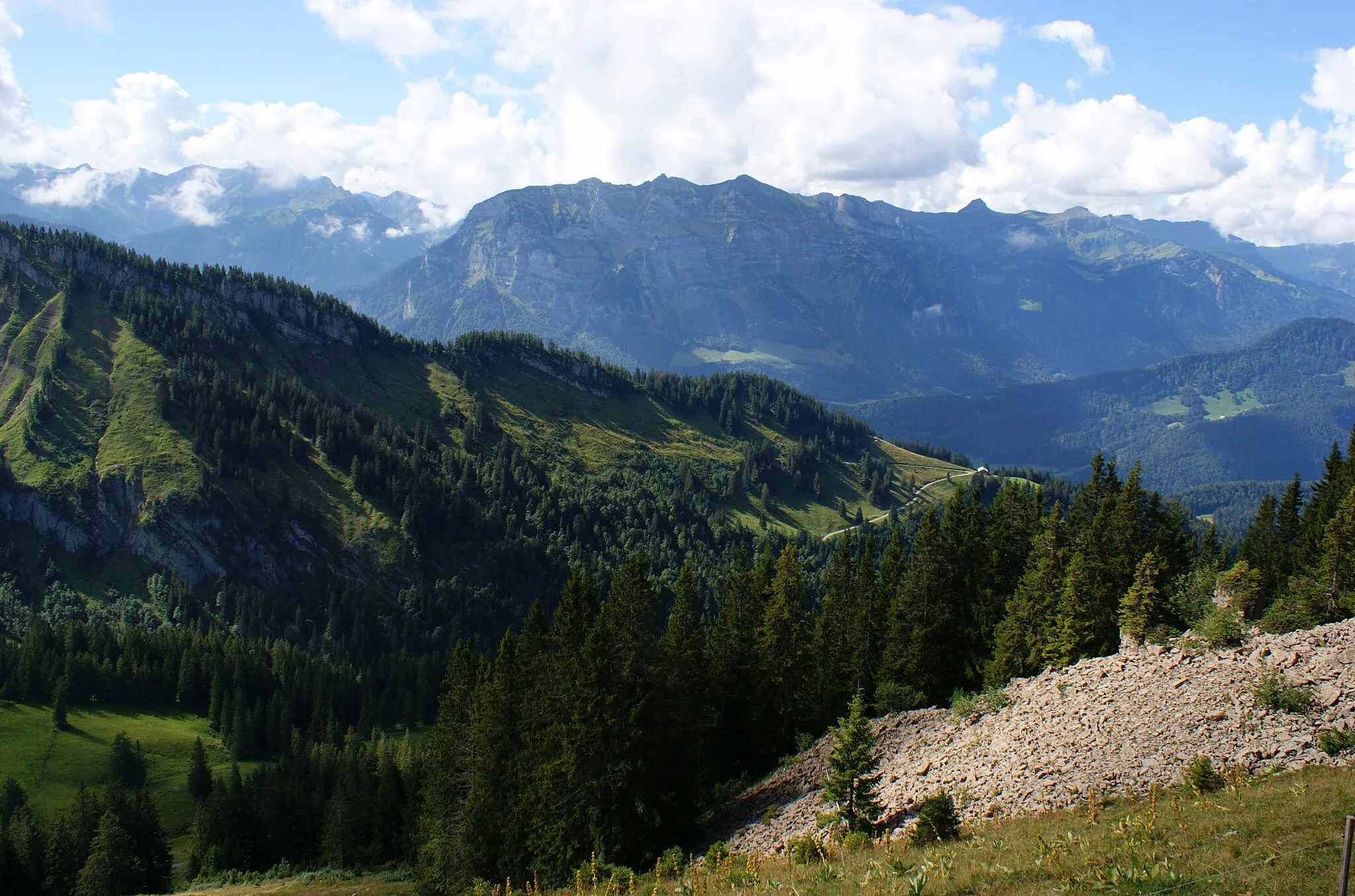 Photo showing: Alp Stenn - Alp (1304 masl) in the Bregenzerwald (Bregenz Forest) in the community of Bezau, Vorarlberg, Austria.