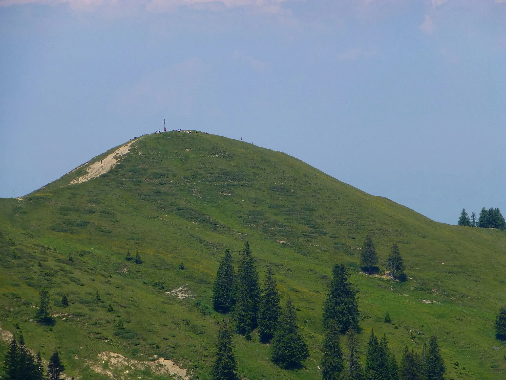 Photo showing: Die Hohe Kugel, vom Gipfel des First aus gesehen.